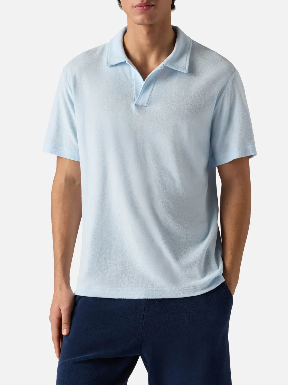 mc2-saint-barth-polo-jeremy-polo-uomo-in-cotone-effetto-spugna-azzurra-fit-regol image 1