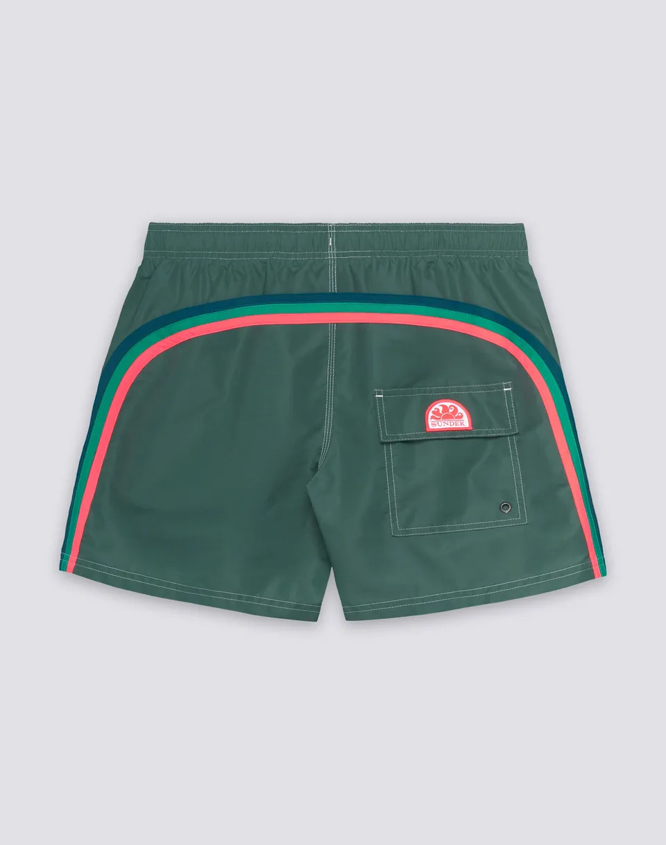 sundek-costume-mare-uomo-corto-vita-elasticata-iconic-taffet-rainbow-35-cm image 1