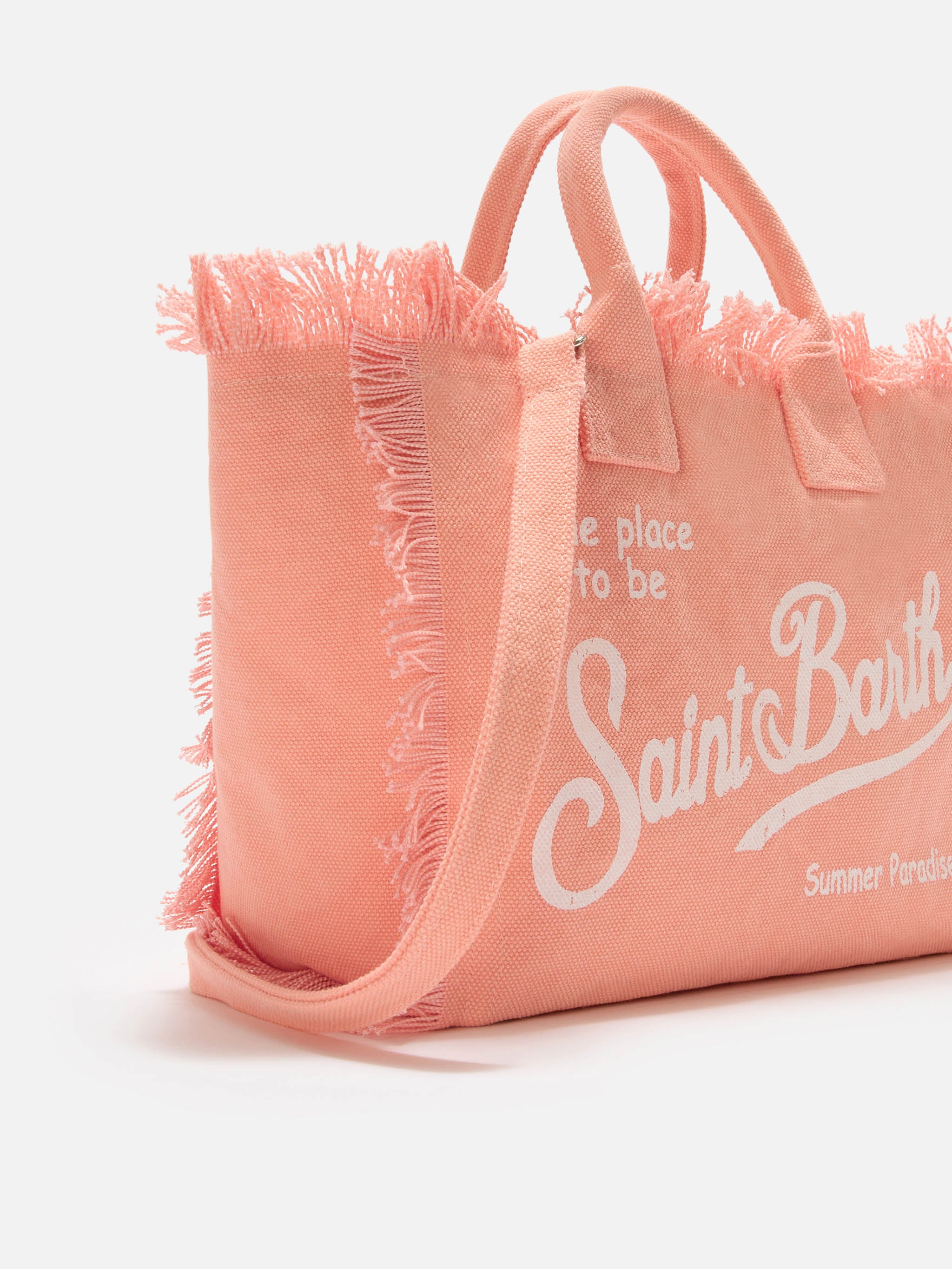 mc2-saint-barth-colette-borsa-canvas-arancione-con-frange image 3
