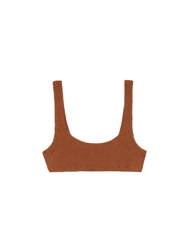 mc2-saint-barth-naima-top-bralette-donna-marrone-cammello-crinkle image 1