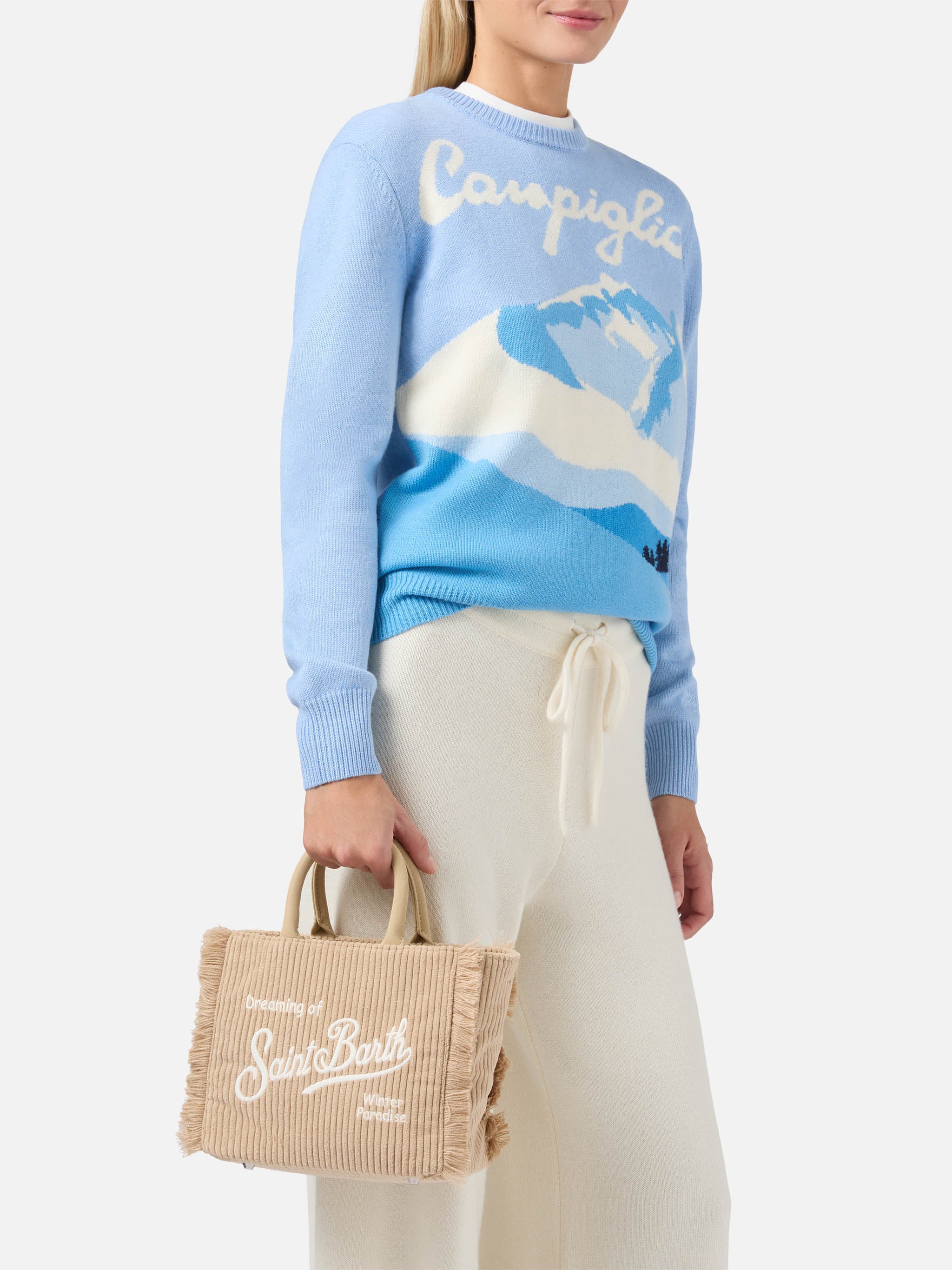 mc2-saint-barth-vanity-mini-corduroy-borsa-beige-tracolla image 2