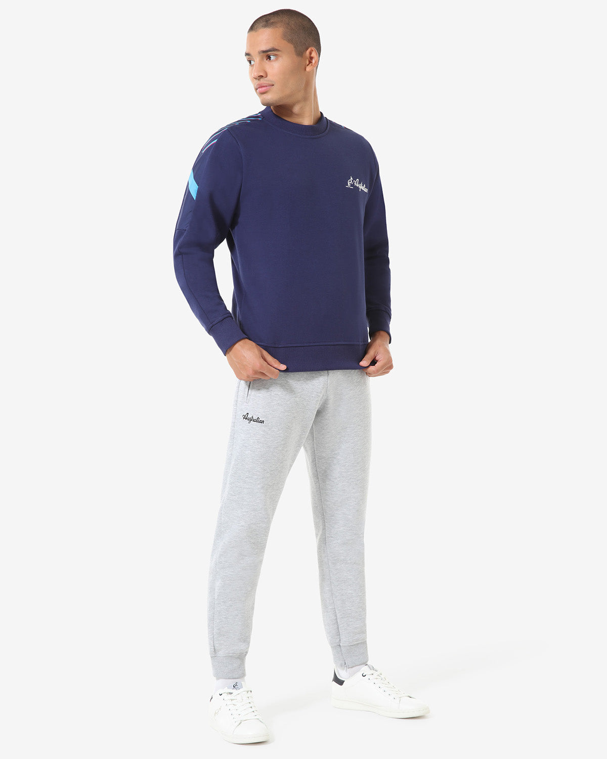 australian-rib-cuff-pantalone-felpa-slim-grigio-melange image 2