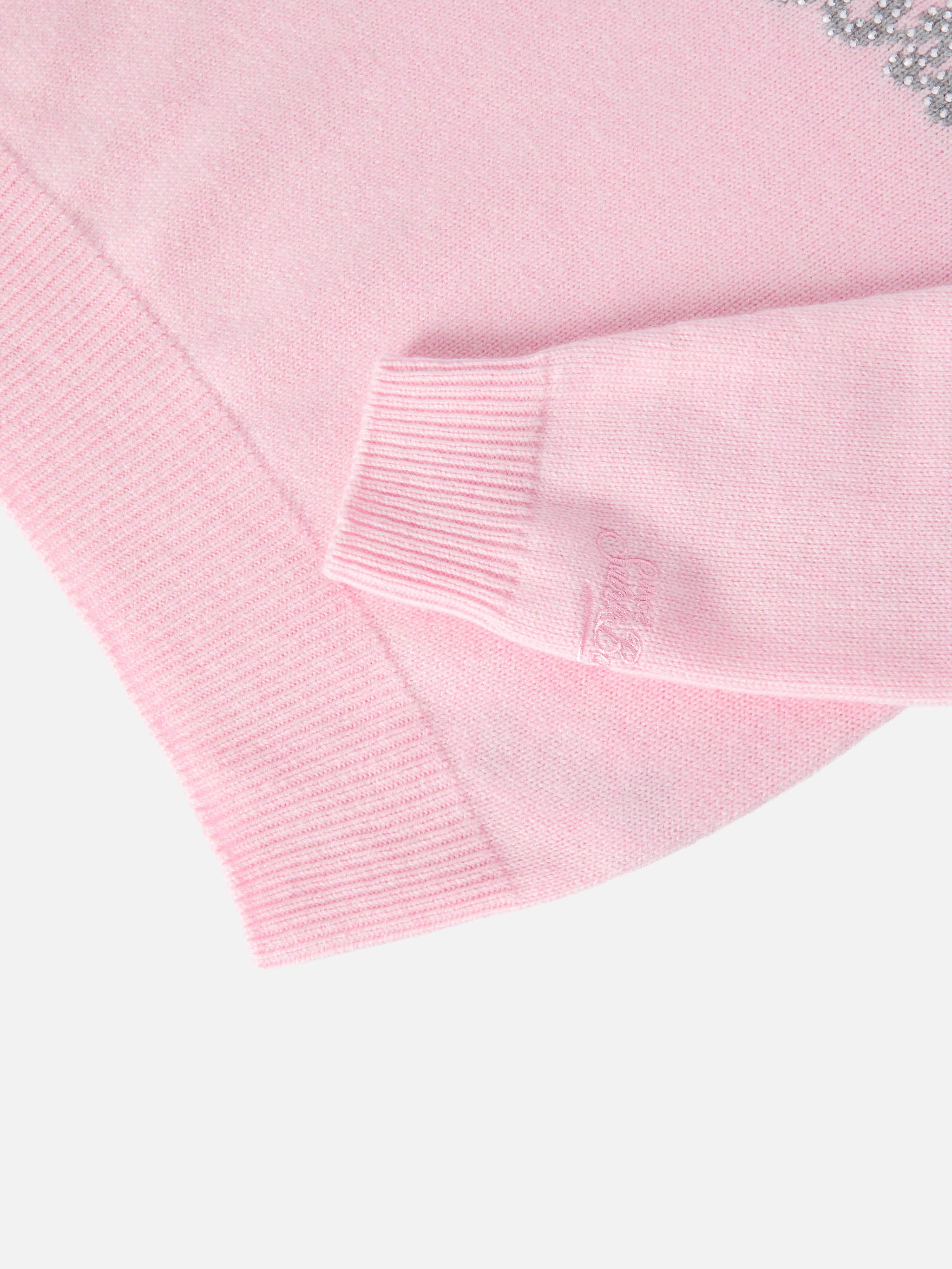 mc2-saint-barth-louise-jr-maglione-bambina-misto-cashmere-rosa-st-moritz-strass image 3