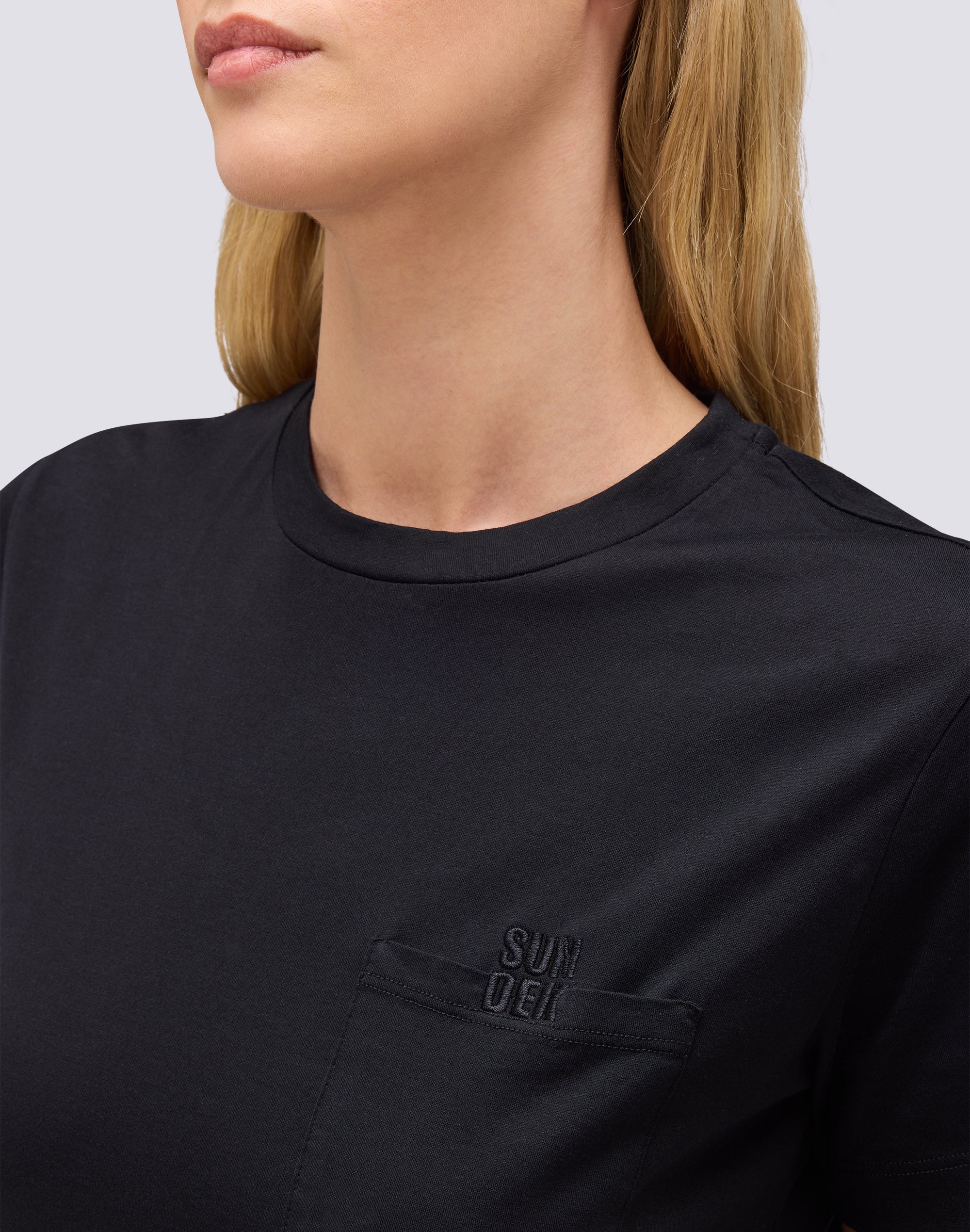 sundek-w214dryj100-abito-lungo-donna-in-cotone-jersey-con-spacchi-laterali image 3