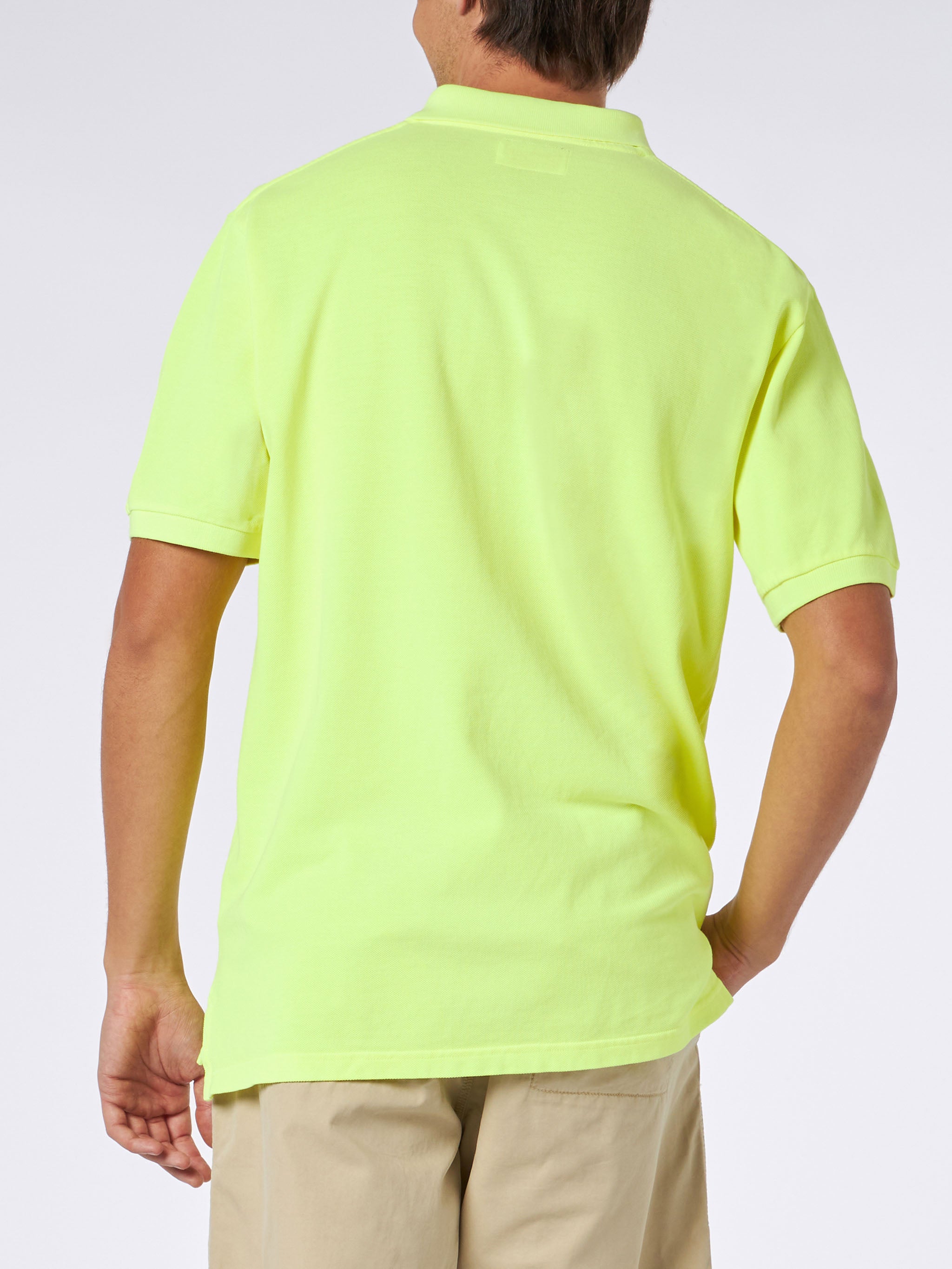 mc2-saint-barth-polo-uomo-beverly-hills-vintage-giallo-fluo-in-piquet image 3