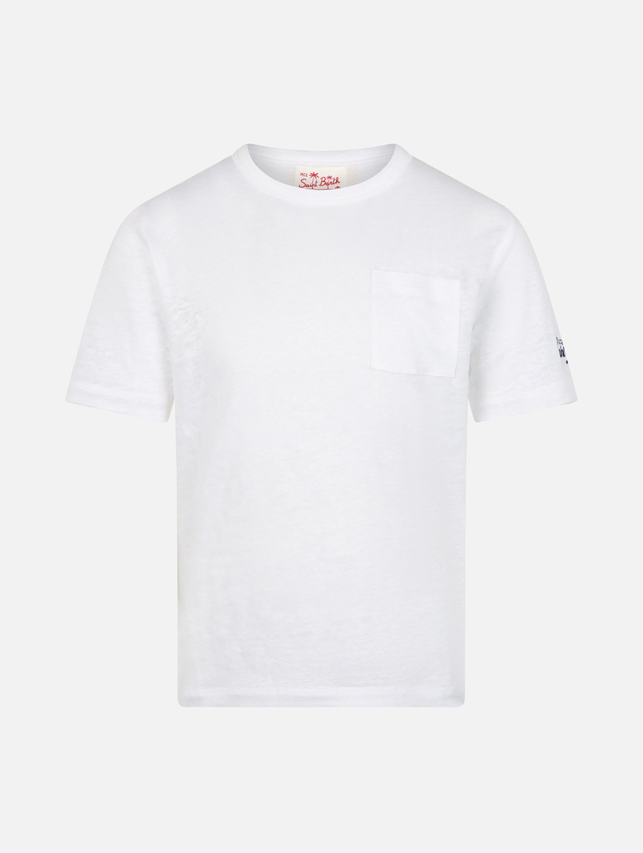 mc2-saint-barth-t-shirt-bambino-alex-lino-bianco-sporco image 1