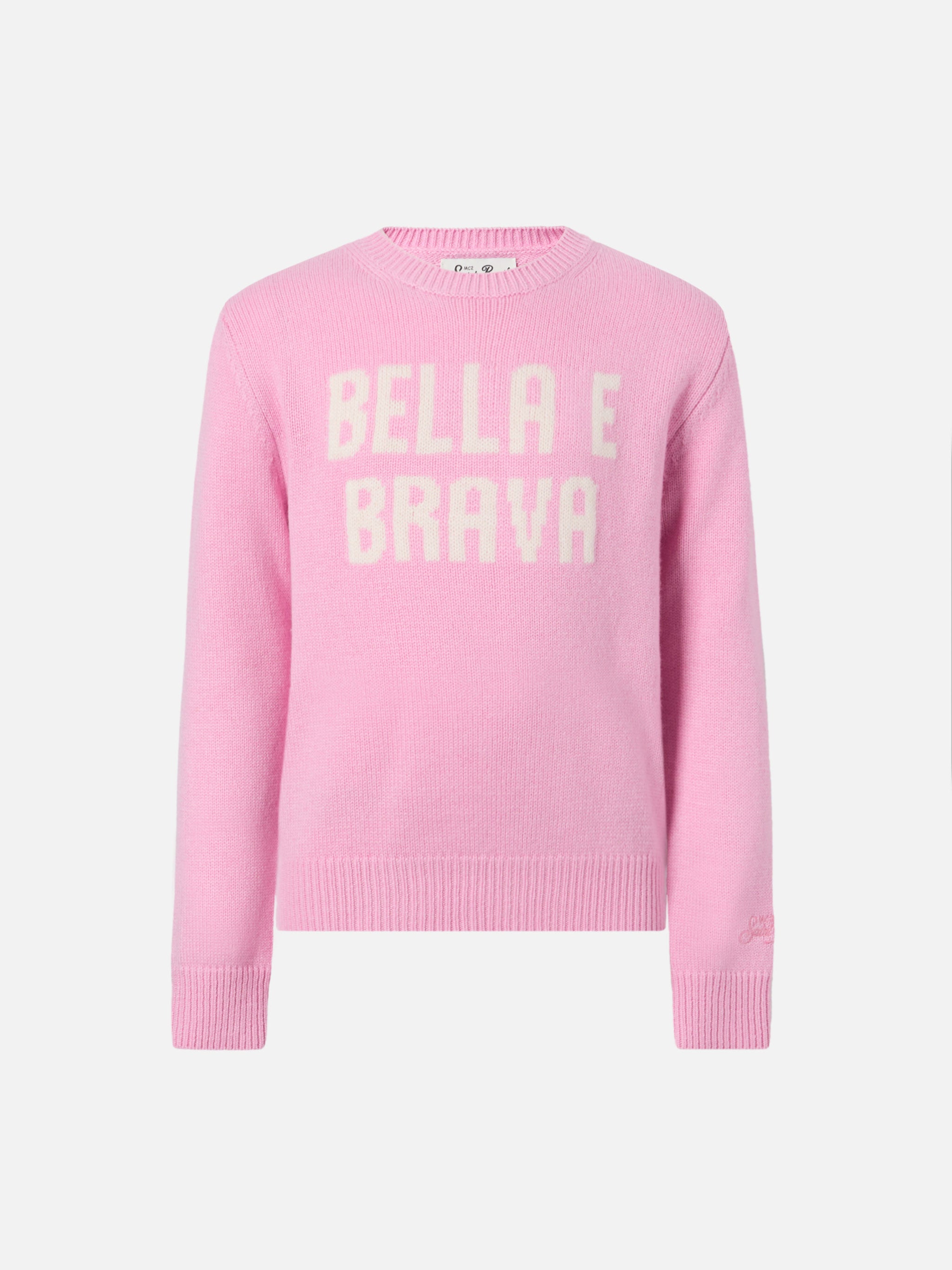 mc2-saint-barth-princess-girocollo-bambina-misto-cashmere-rosa-bella-e-brava image 1