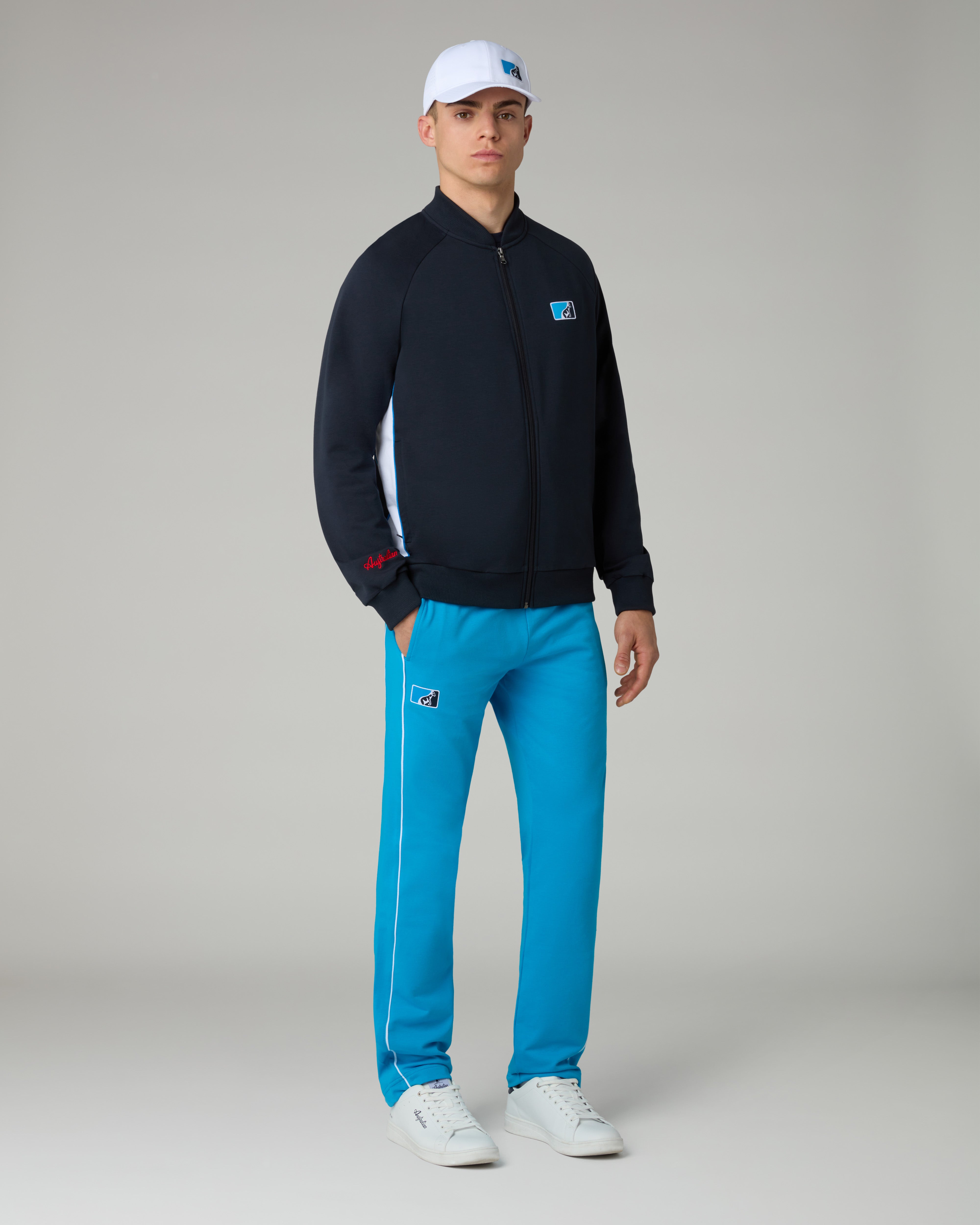 australian-league-track-jacket-in-felpa-blu-navy image 2