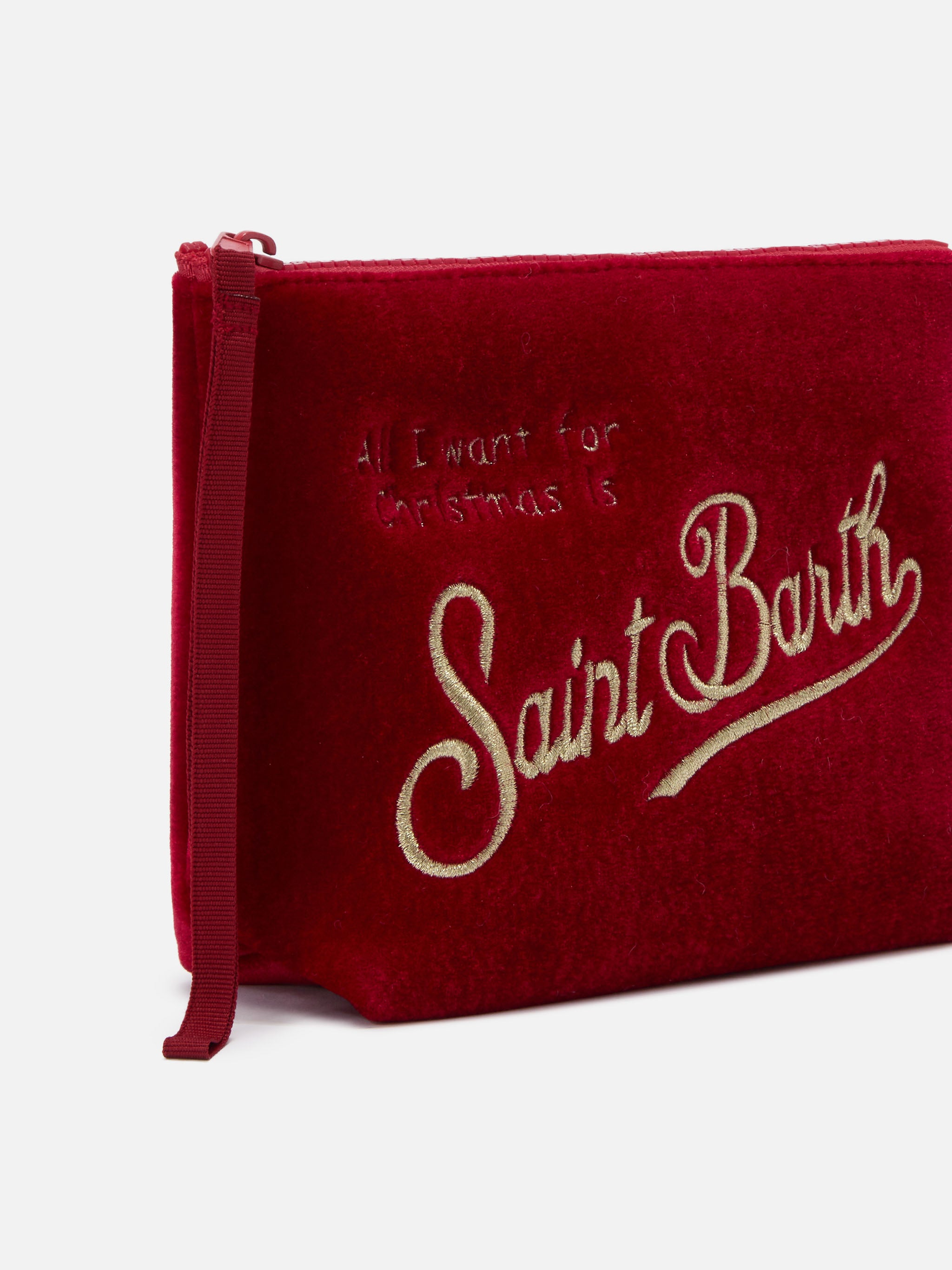 mc2-saint-barth-aline-velvet-pochette-in-velluto-rosso-21x15-5x7-cm image 2