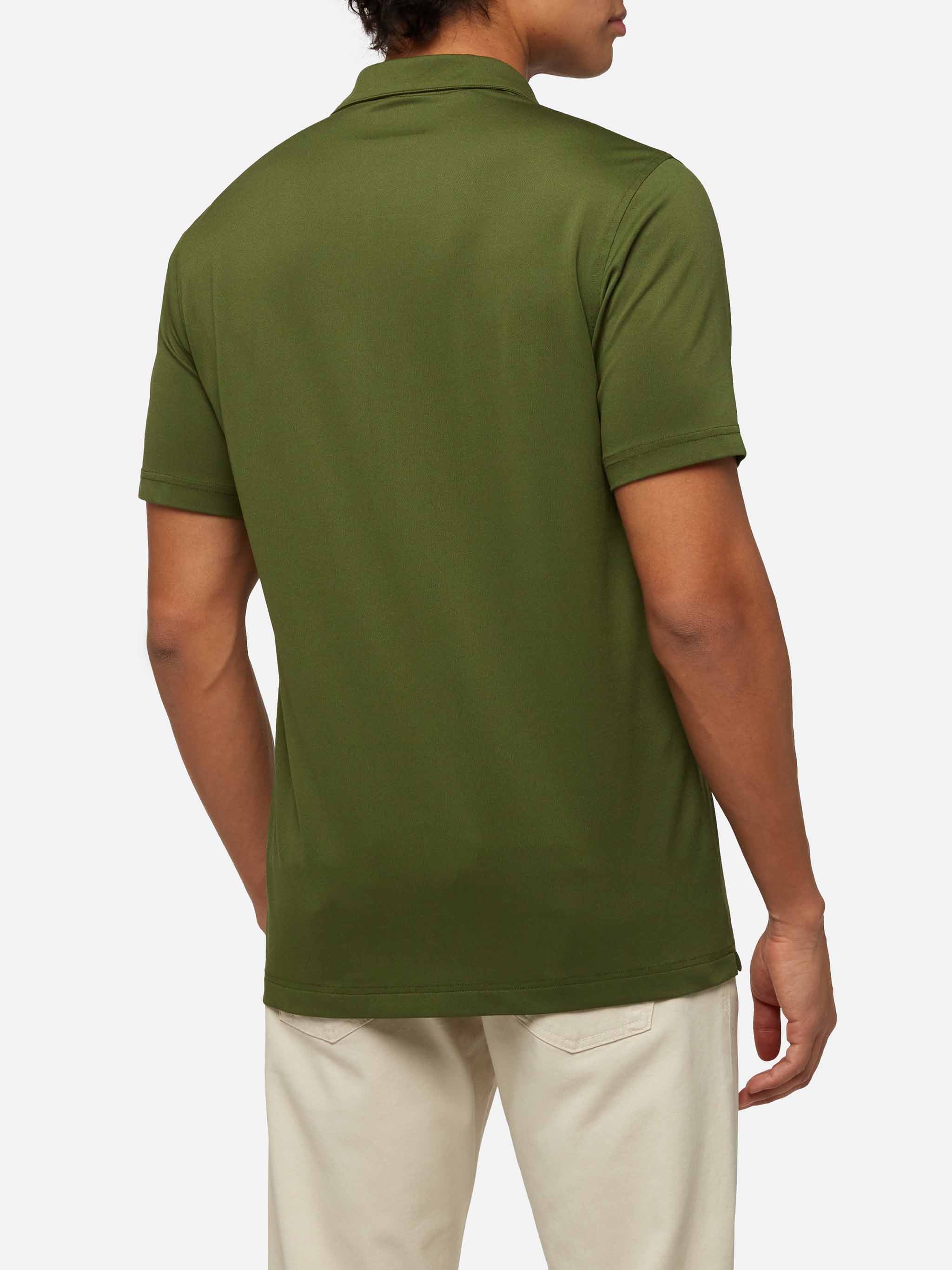 mc2-saint-barth-polo-camber-in-piqu-tecnico-verde-militare-tinta-unita-uomo-mezz image 3