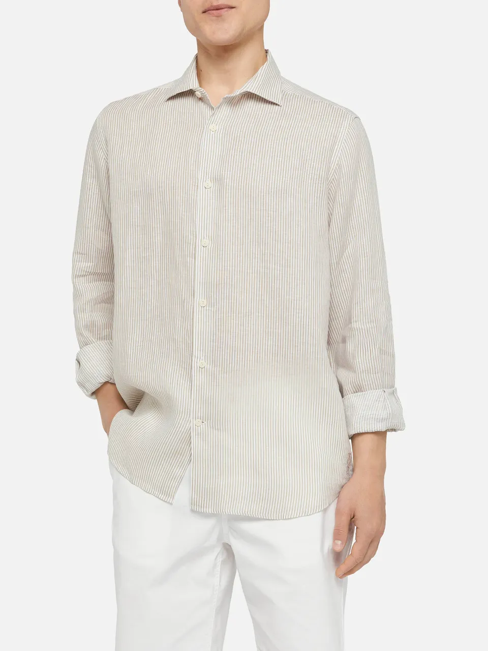 mc2-saint-barth-camicia-pamplona-uomo-in-lino-beige-a-righe image 1