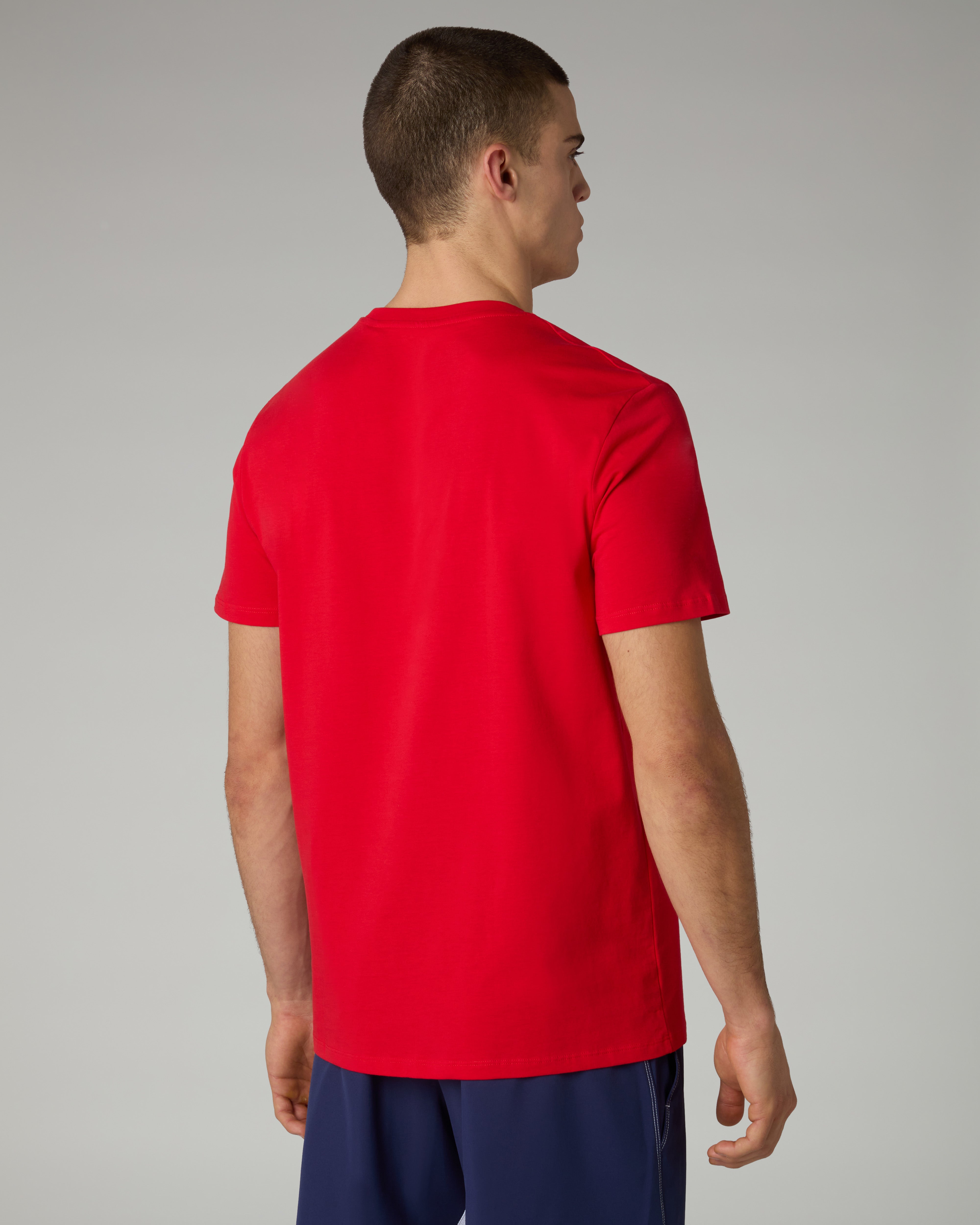 australian-league-cotton-t-shirt-t-shirt-in-cotone-rosso-vivo-tennis image 3
