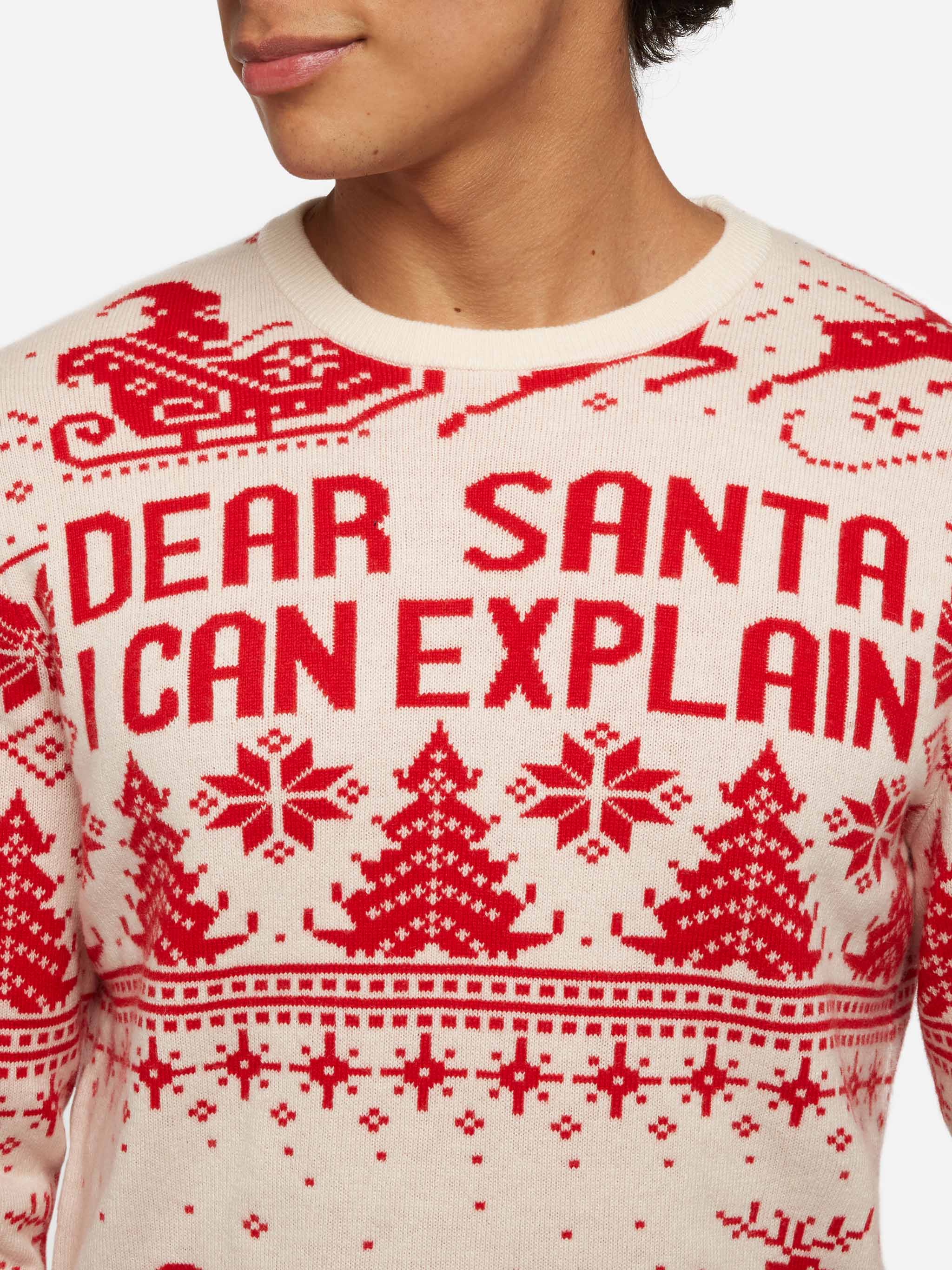 mc2-saint-barth-heron-maglione-uomo-rosso-jacquard-fair-isle-dear-santa image 2