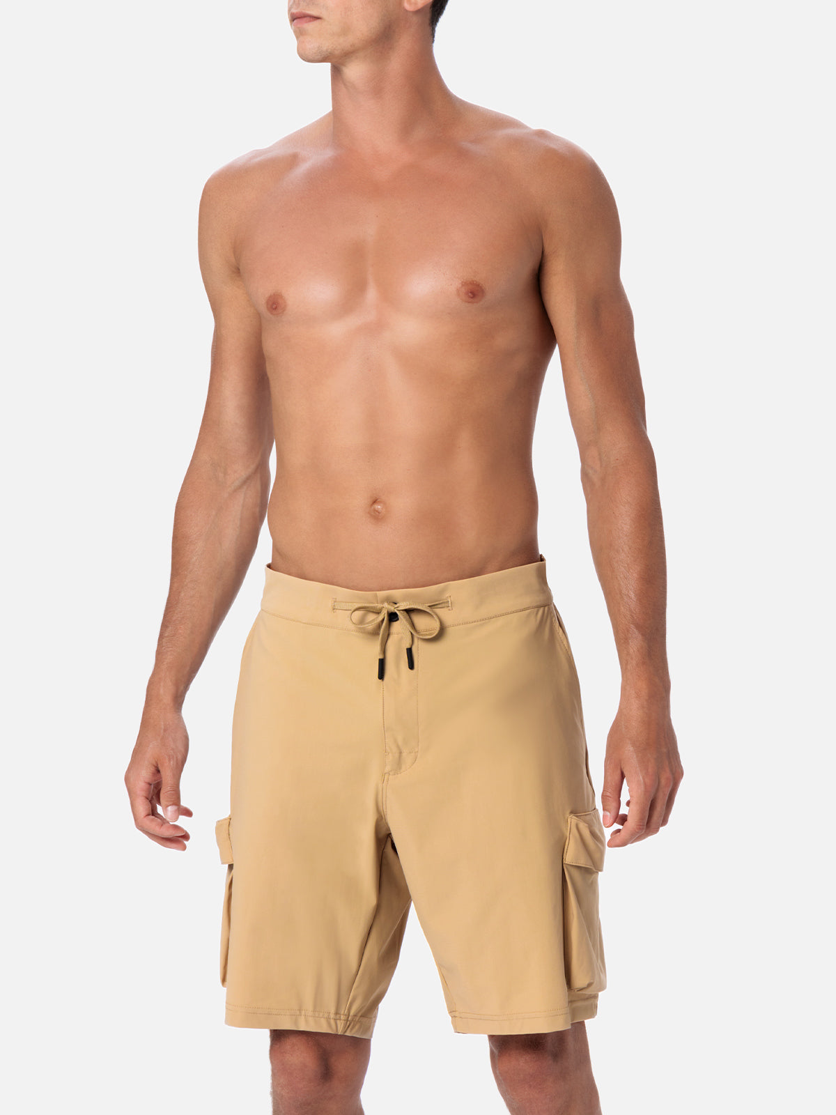 mc2-saint-barth-deck-bermuda-uomo-in-tessuto-tecnico-beige image 5