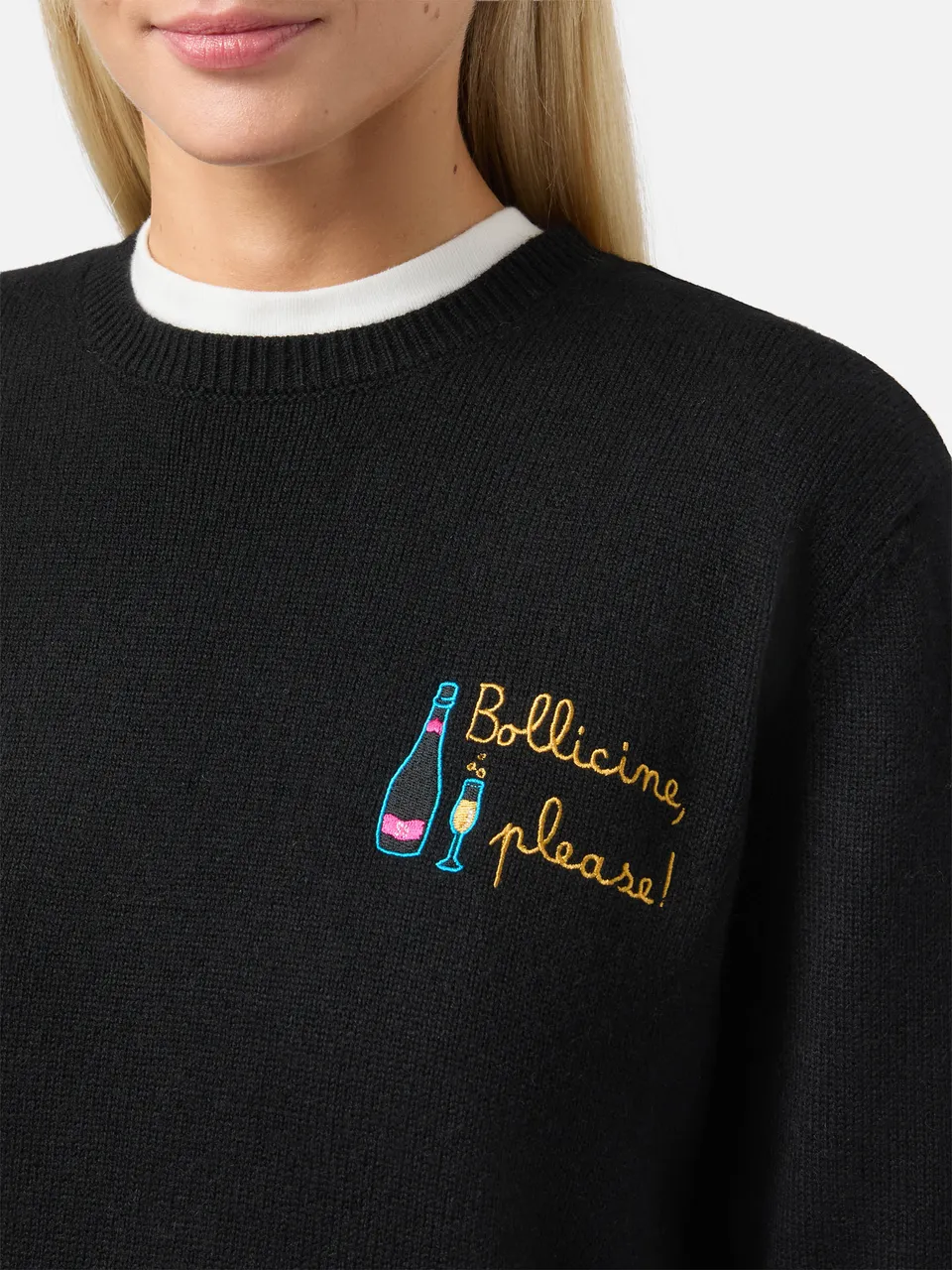 mc2-saint-barth-new-queen-maglione-misto-cashmere-nero-bollicine-please image 1
