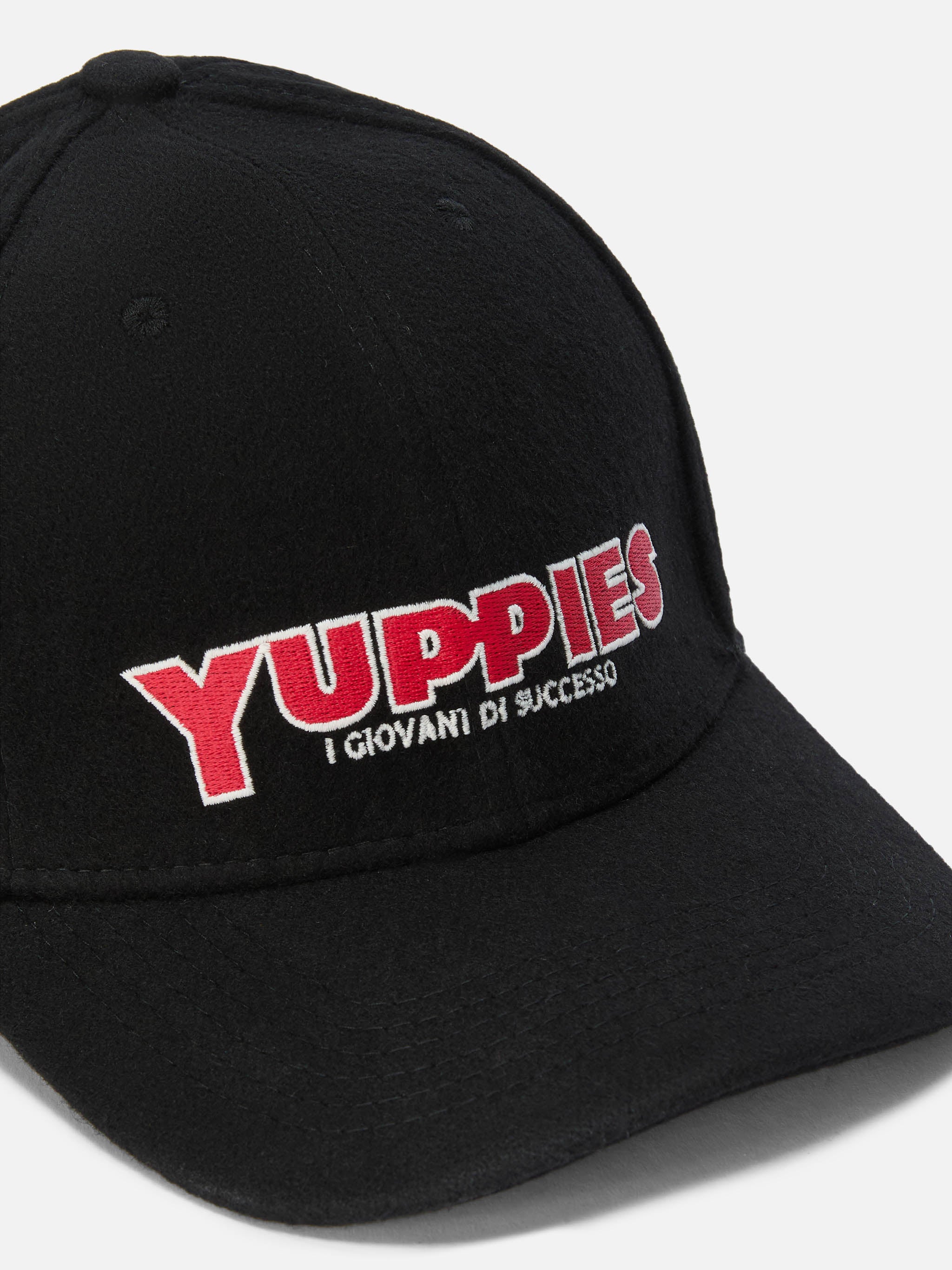 mc2-saint-barth-cappello-baseball-wool-nero-ricamo-yuppies image 2