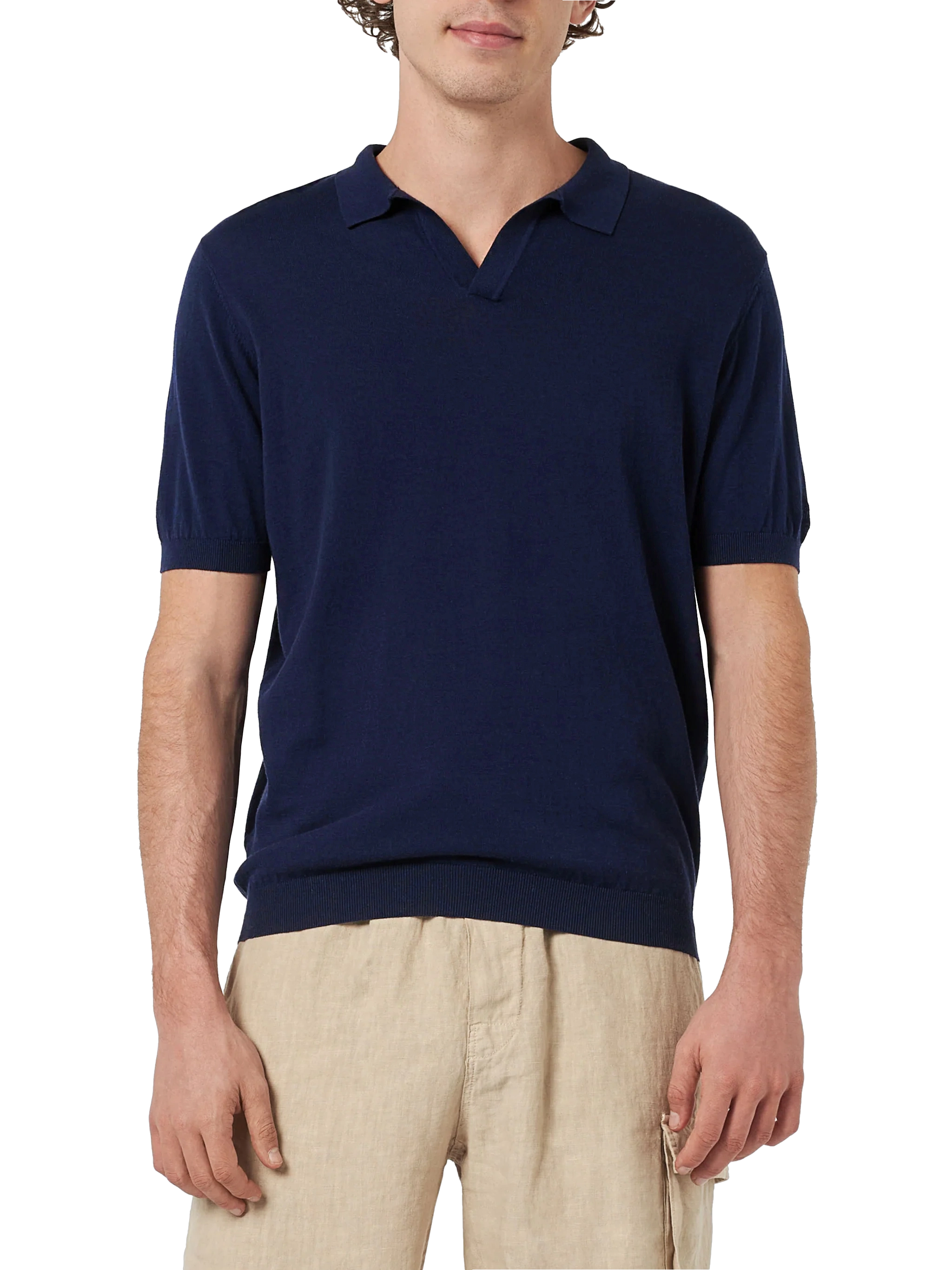 mc2-saint-barth-sloan-polo-uomo-senza-bottoni-maglia-ice-cotton-blu-navy image 1