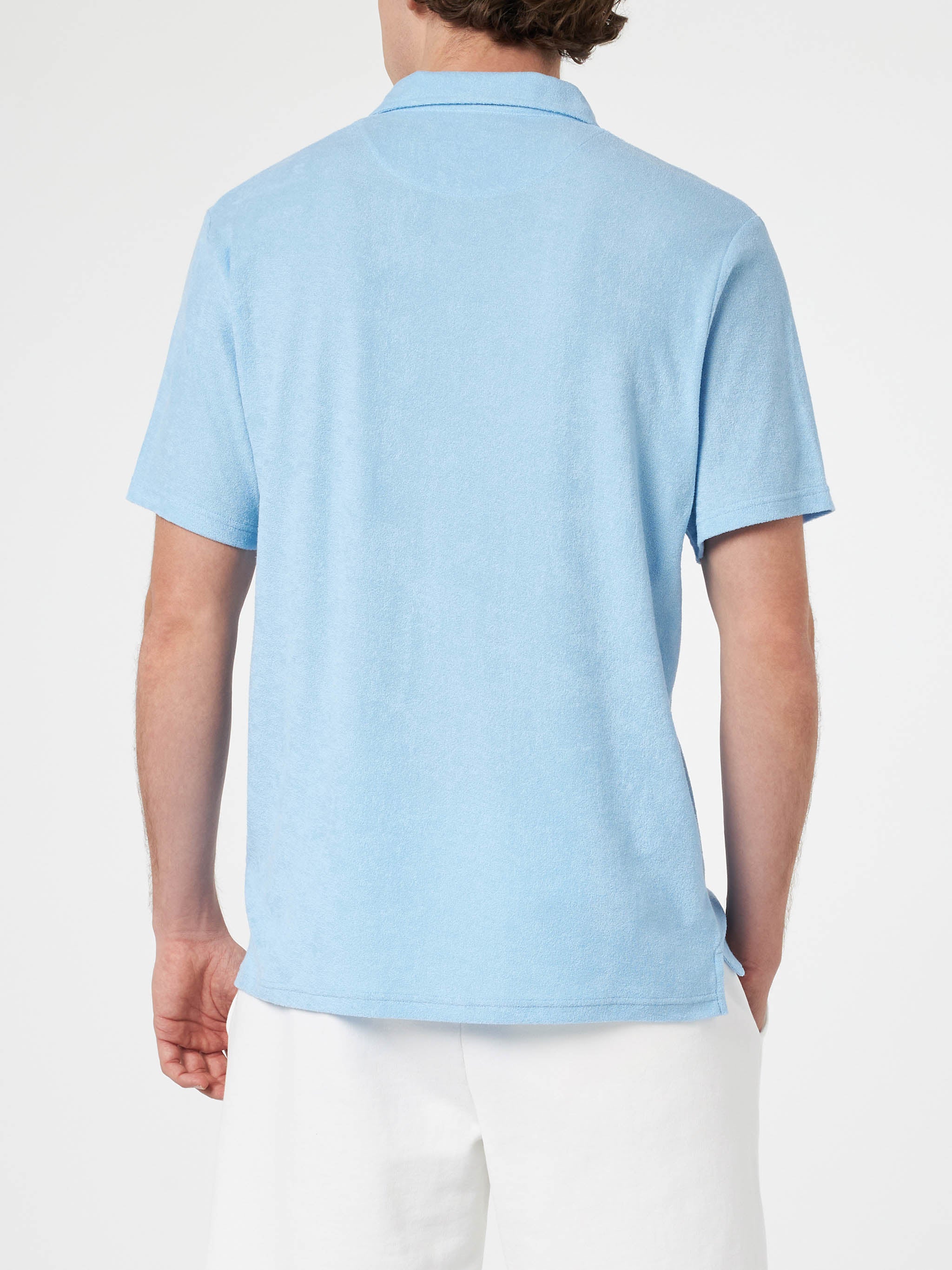 mc2-saint-barth-polo-jeremy-uomo-in-spugna-azzurra-senza-bottoni image 2