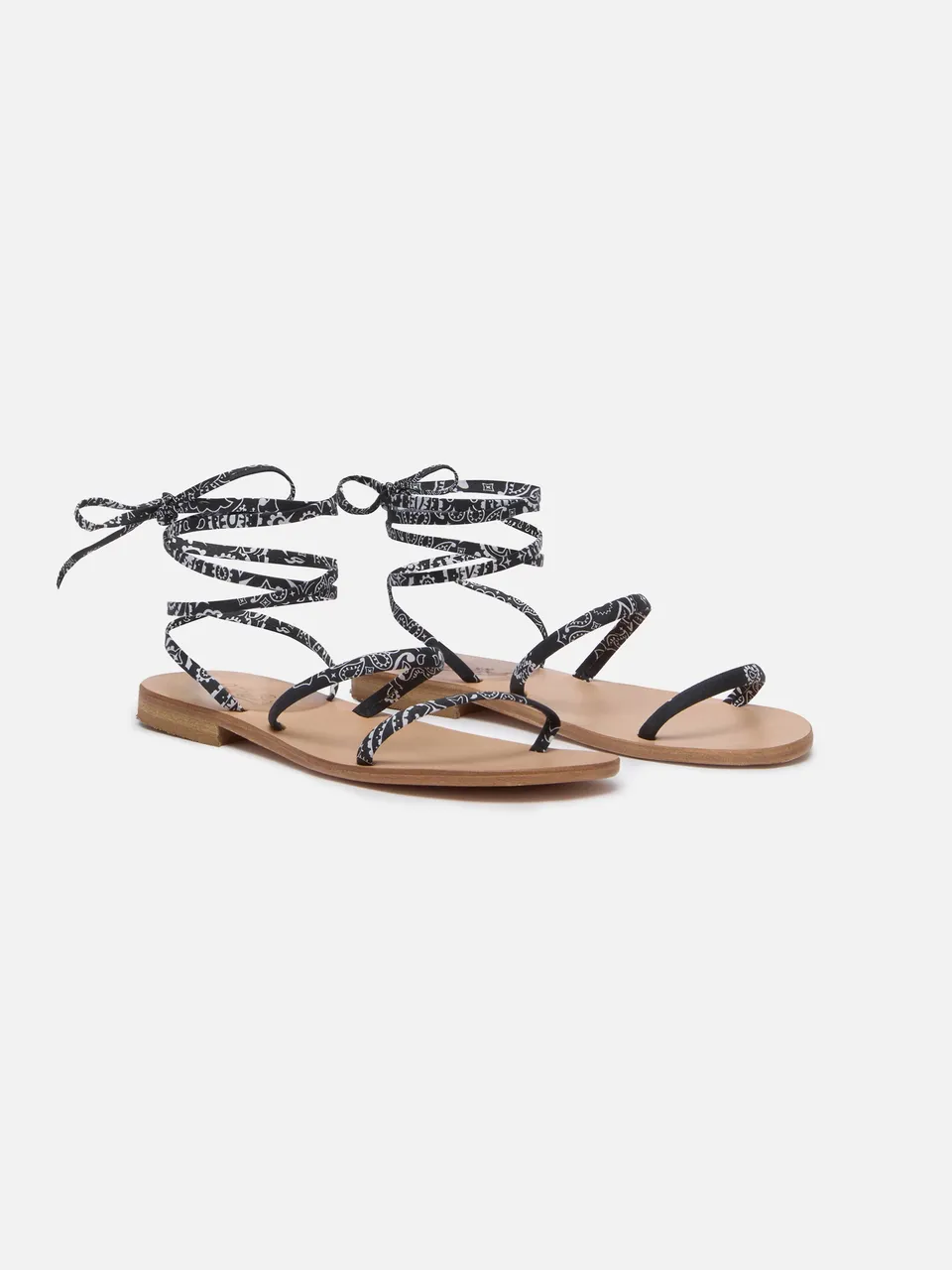 mc2-saint-barth-caprese-wrap-flat-sandals-nero-stampa-bandana image 1