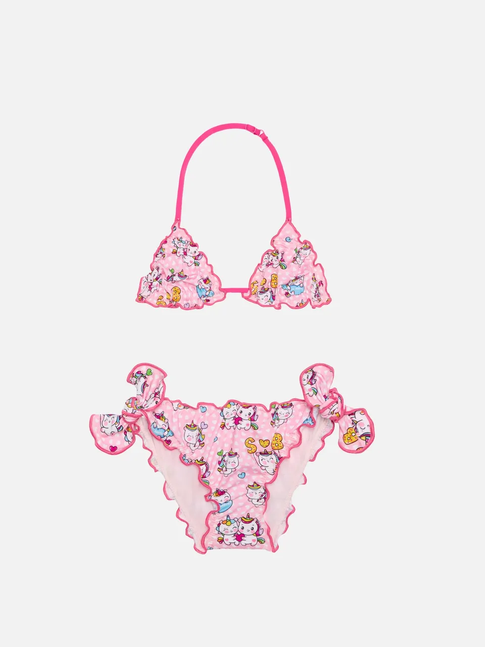 mc2-saint-barth-bikini-da-bambina-a-triangolo-con-stampa-unicorno image 1