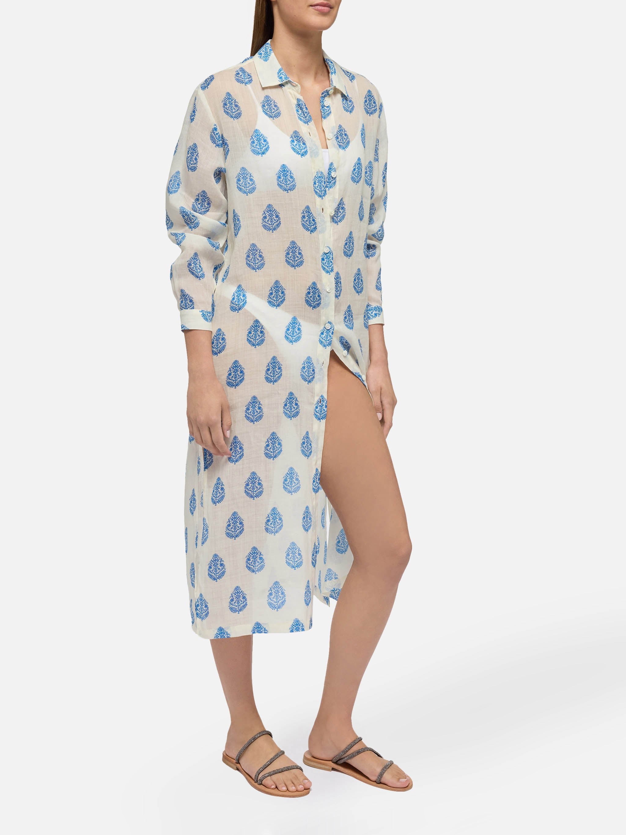 mc2-saint-barth-adeline-abito-maxi-camicia-donna-stampa-paisley image 1