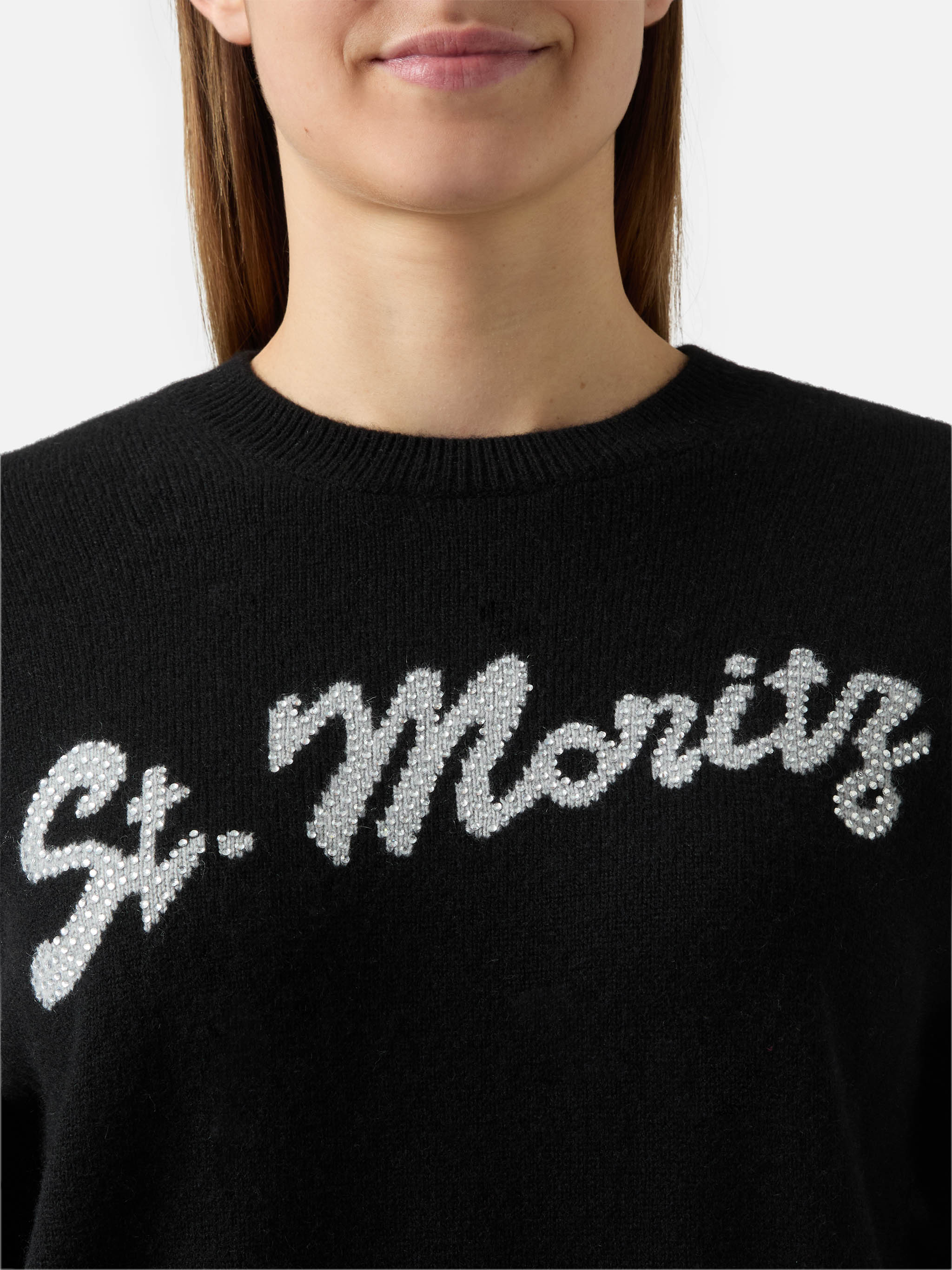 mc2-saint-barth-louise-maglione-cashmere-nero-st-moritz-strass image 2