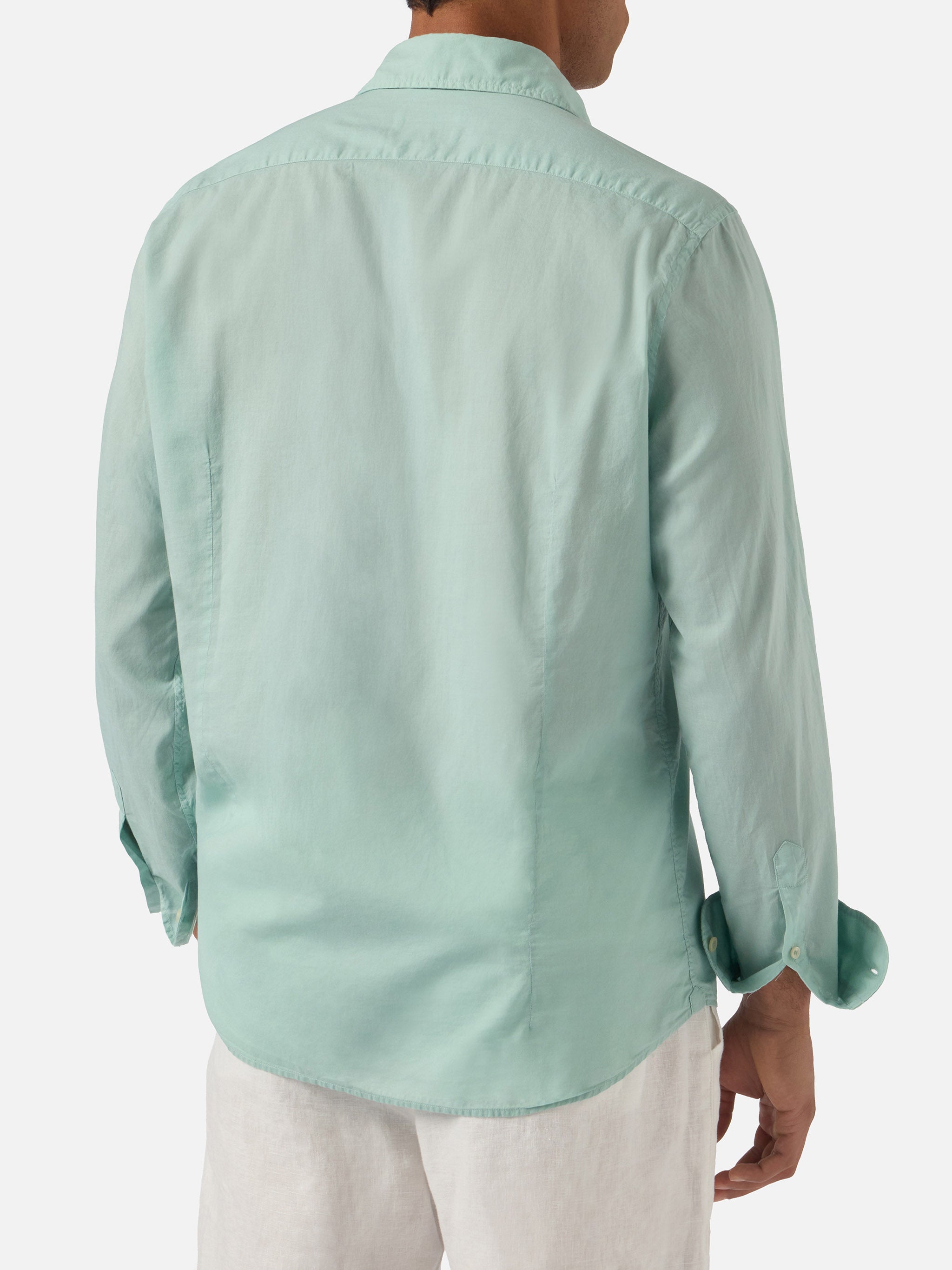 mc2-saint-barth-chemise-camicia-uomo-in-voile-cotone-verde-salvia image 3