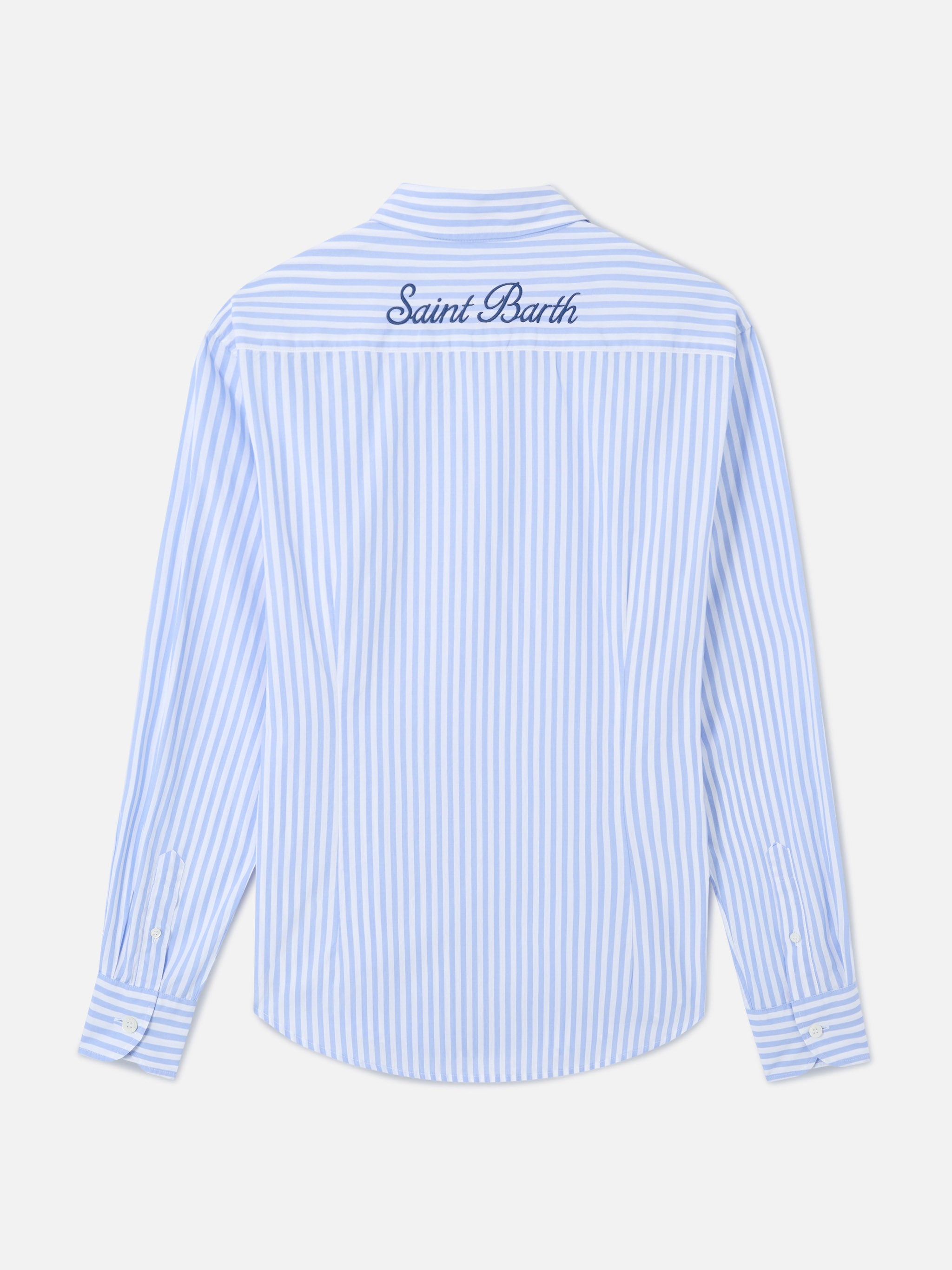 mc2-saint-barth-meredith-camicia-donna-cotone-rigata-blu image 4