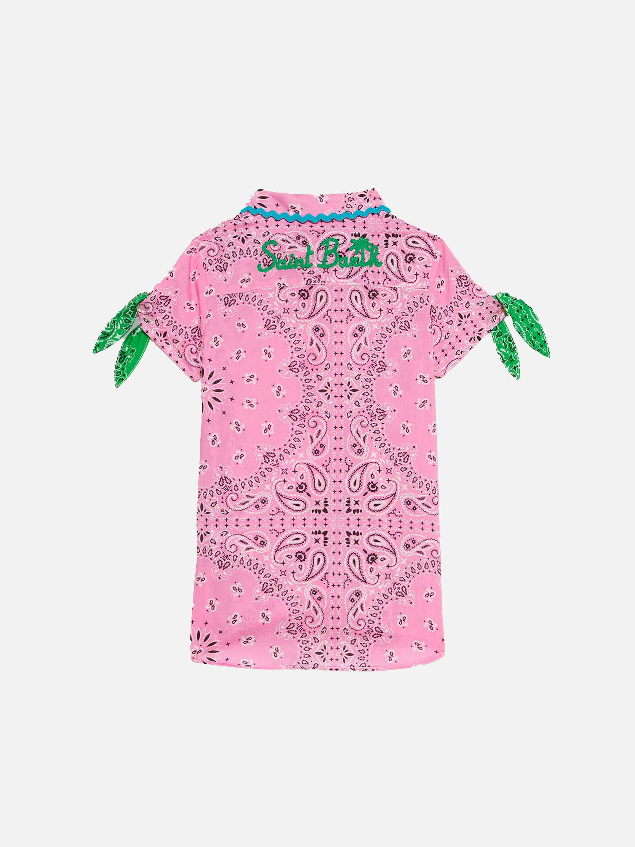 mc2-saint-barth-abito-chemisier-bambina-stampa-bandana-rosa-cotone image 1