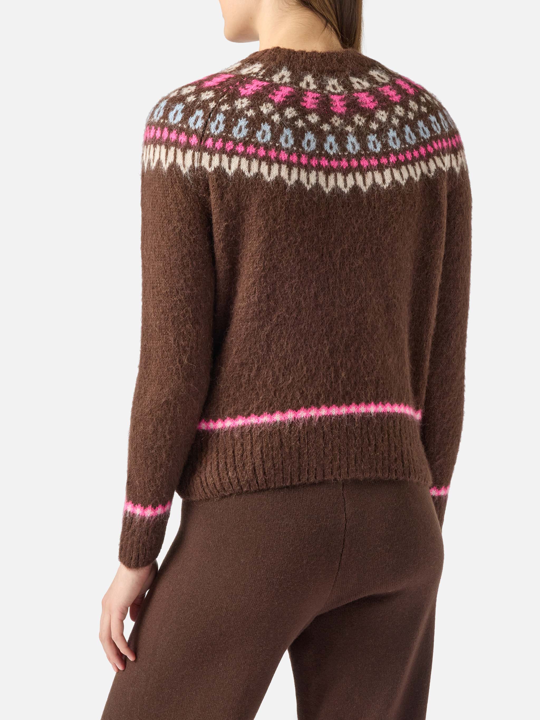 mc2-saint-barth-queen-nordic-soft-maglione-jacquard-fair-isle-marrone-sun-moritz image 3