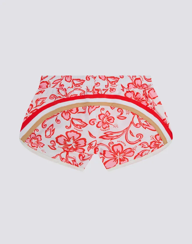 sundek-margate-pantaloncino-mare-corto-bambina-stampa-hibiscus image 1