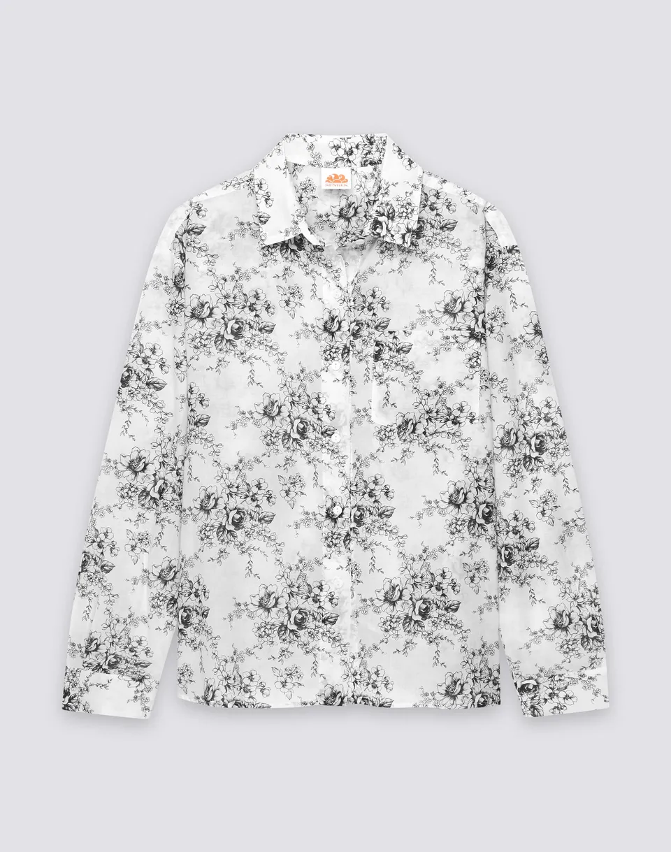 sundek-camicia-donna-maniche-lunghe-voile-cotone-rose-de-joie image 1