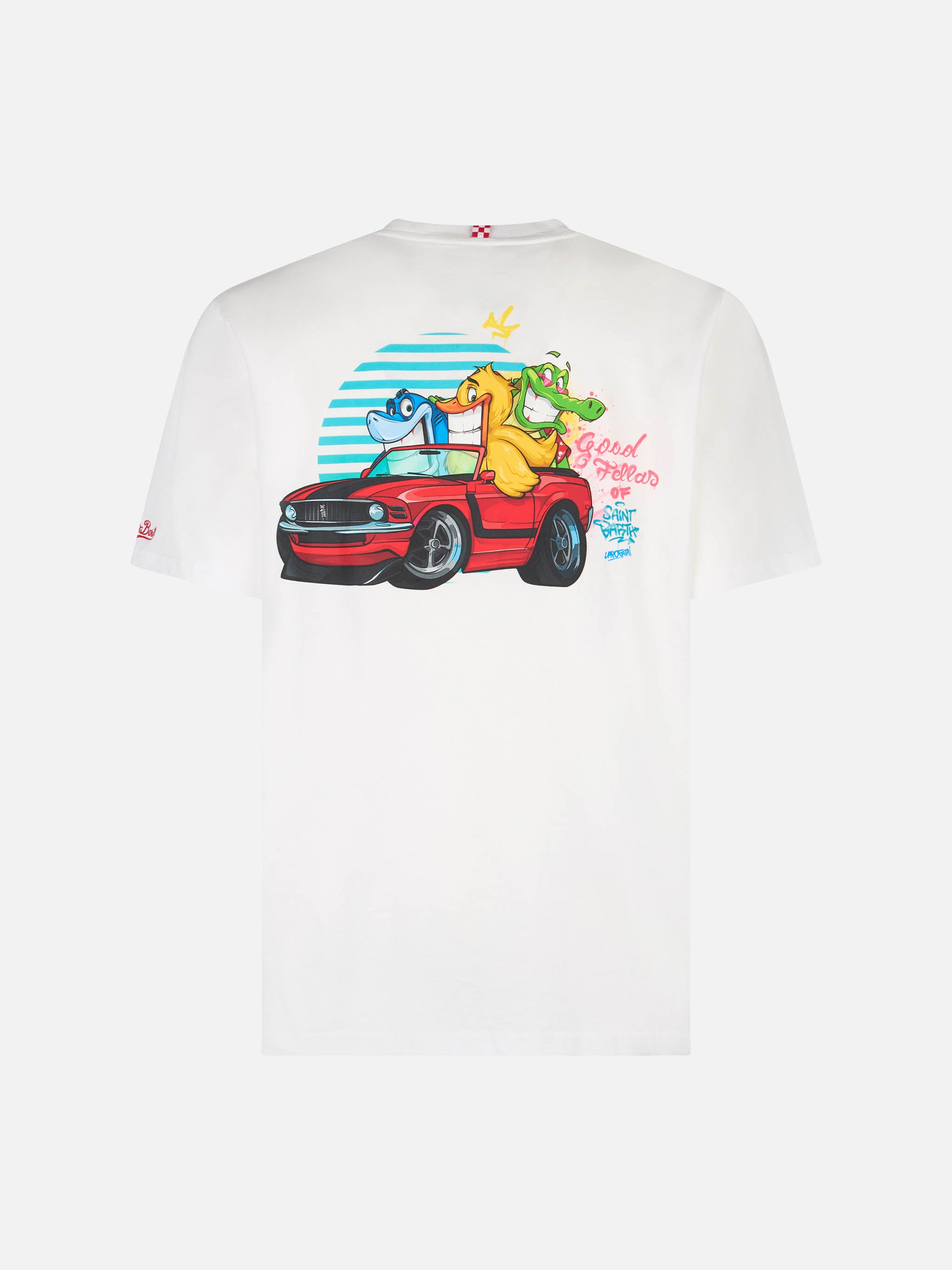 mc2-saint-barth-boy-t-shirt-bambino-bianca-cotone-cryptopuppets-edizione-special image 2