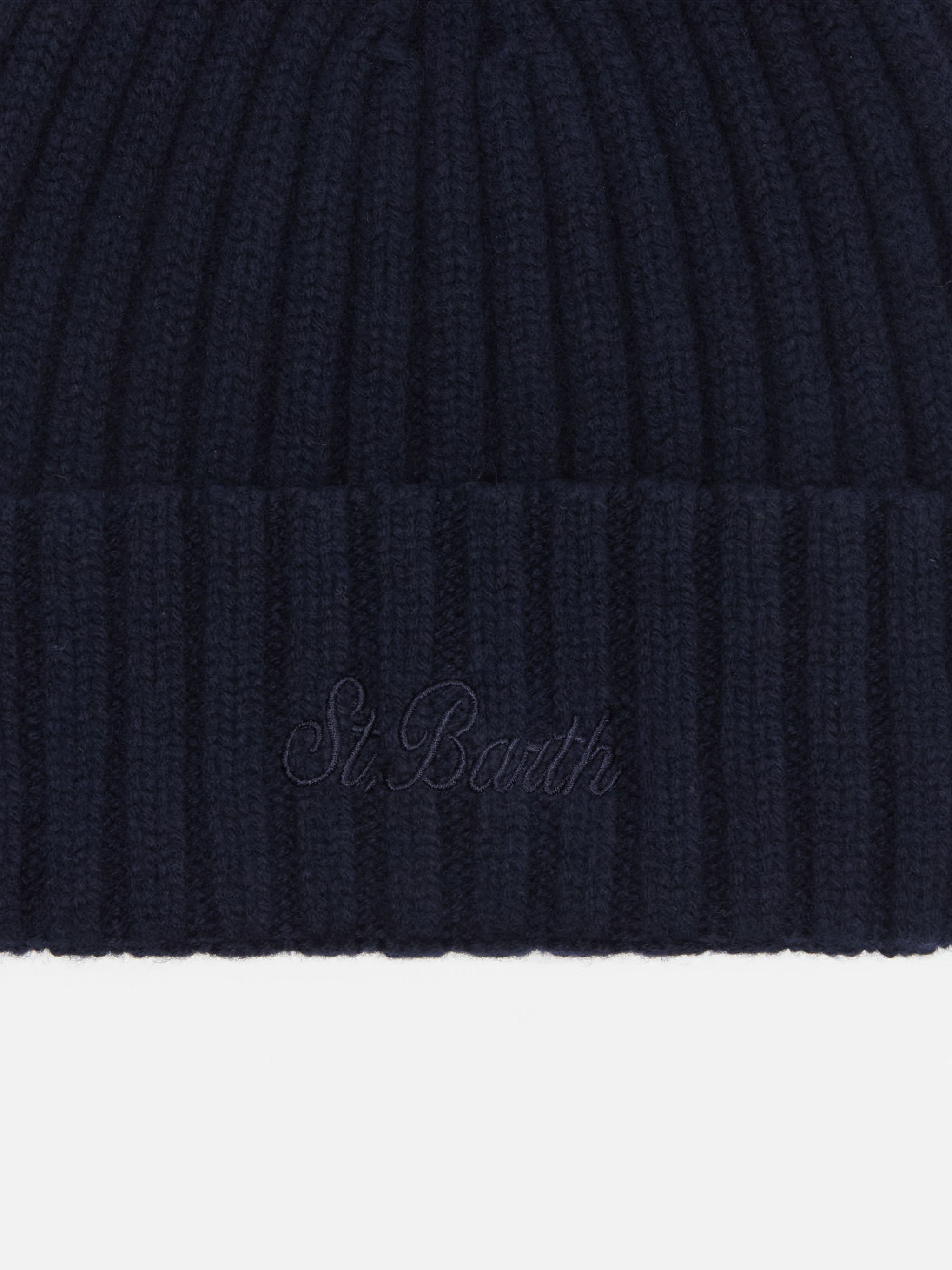 mc2-saint-barth-berretto-wengen-unisex-blu-notte-100-lana-con-risvolto image 2