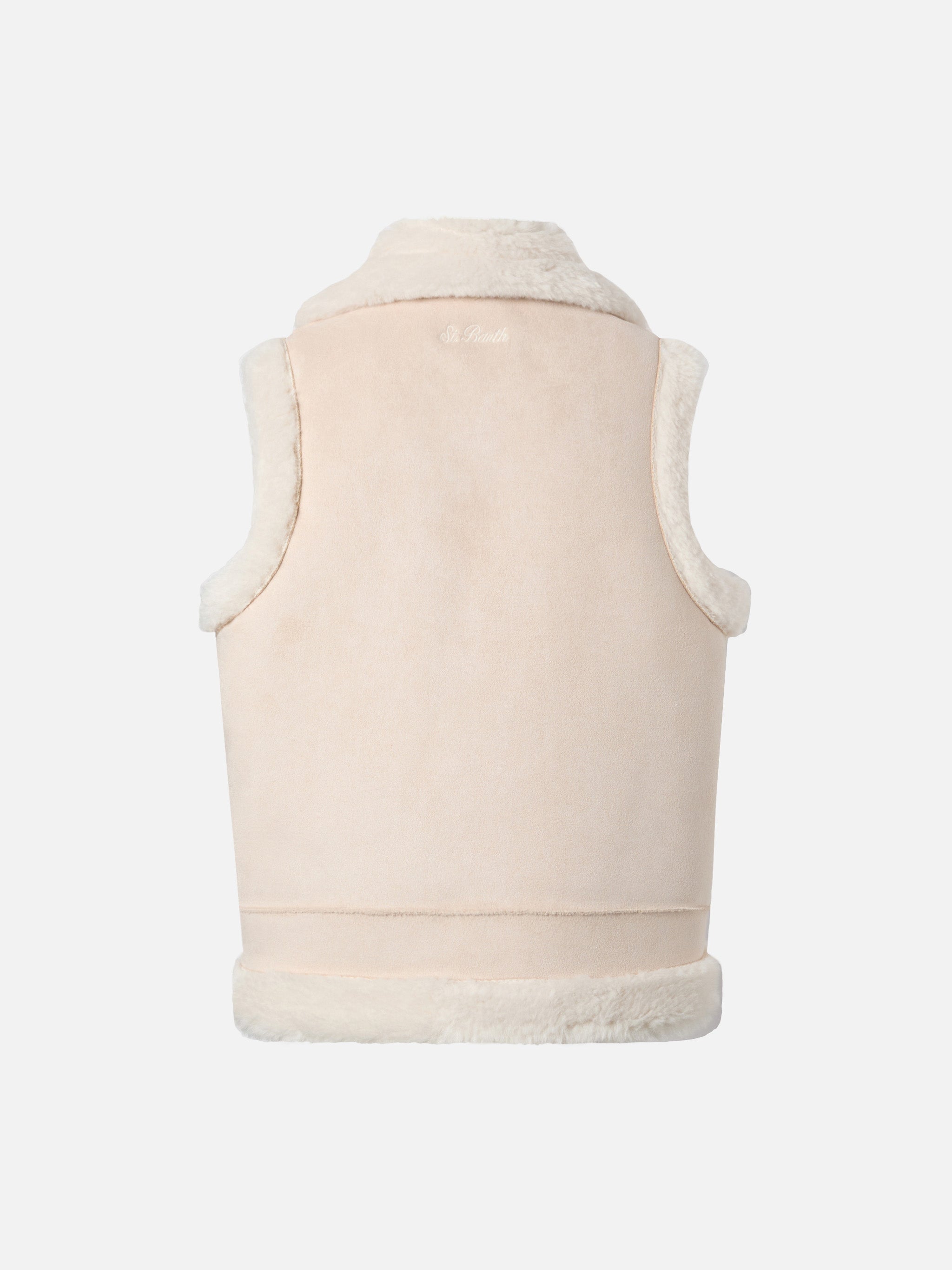 mc2-saint-barth-gilet-hesketh-jr-in-eco-montone-beige-con-ricamo-texano-bambina image 3