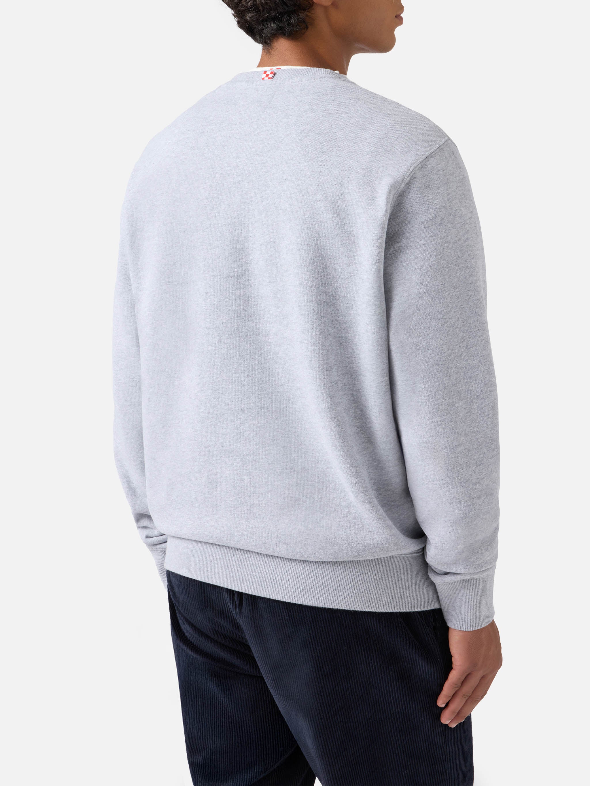 mc2-saint-barth-soho-felpa-uomo-cotone-grigio-melange-st-barth-sport-club image 3