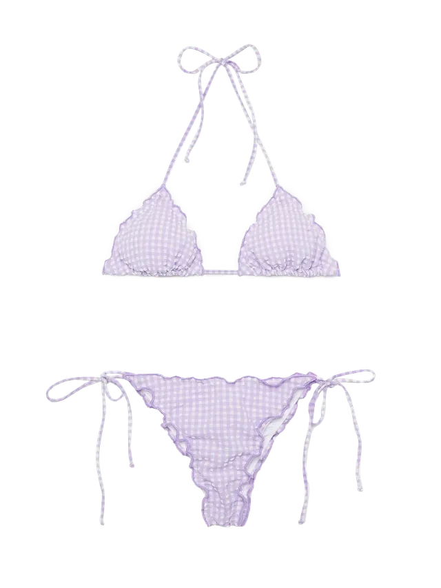 mc2-saint-barth-sagittarius-miami-bikini-triangolo-seersucker-vichy-lilla image 1