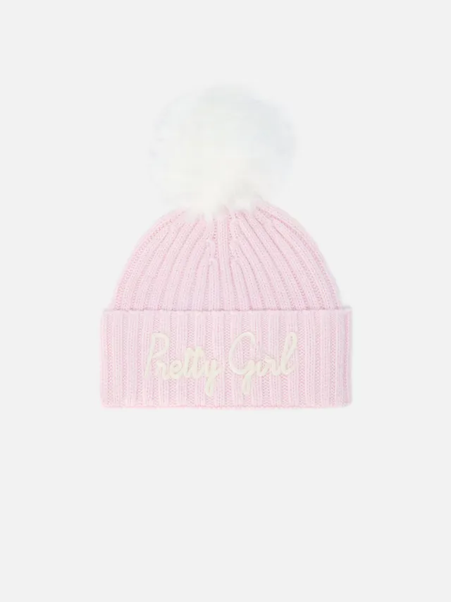mc2-saint-barth-wengen-jr-f-berretto-rosa-in-misto-cashmere-pretty-girl-con-pon- image 1