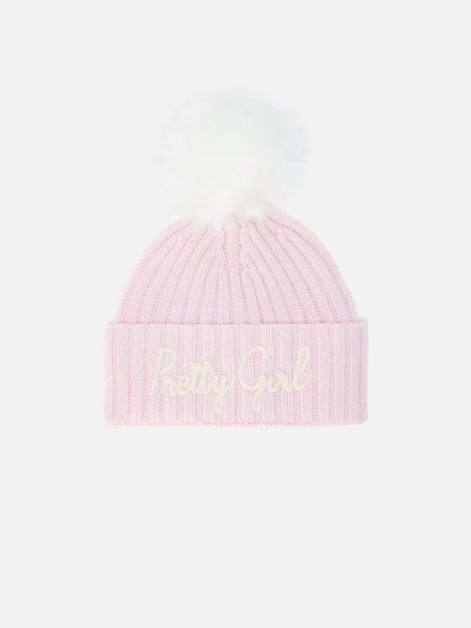 mc2-saint-barth-wengen-jr-f-berretto-rosa-in-misto-cashmere-pretty-girl-con-pon- image 1