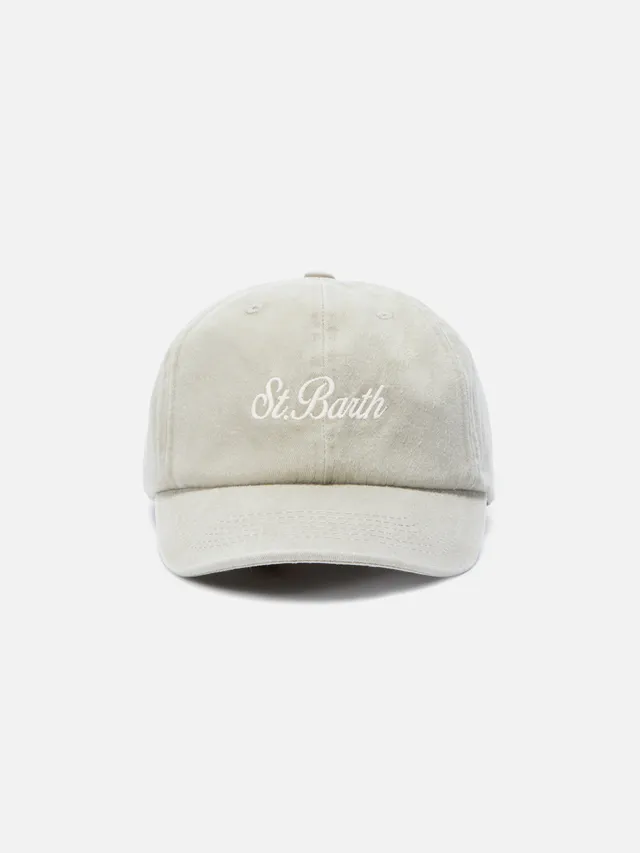 mc2-saint-barth-cappellino-davis-visiera-cotone-beige-logo-ricamato image 1