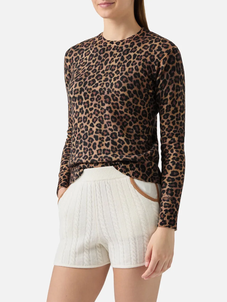 mc2-saint-barth-girocollo-new-queen-con-stampa-animalier-maglione-donna-in-misto image 1