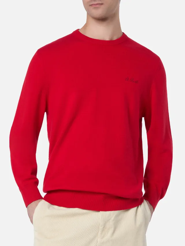 mc2-saint-barth-regent-maglione-girocollo-uomo-misto-cashmere-rosso image 1