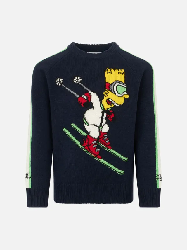 mc2-saint-barth-maglione-bambino-girocollo-stampa-bart-simpson-the-simpsons-spec image 1