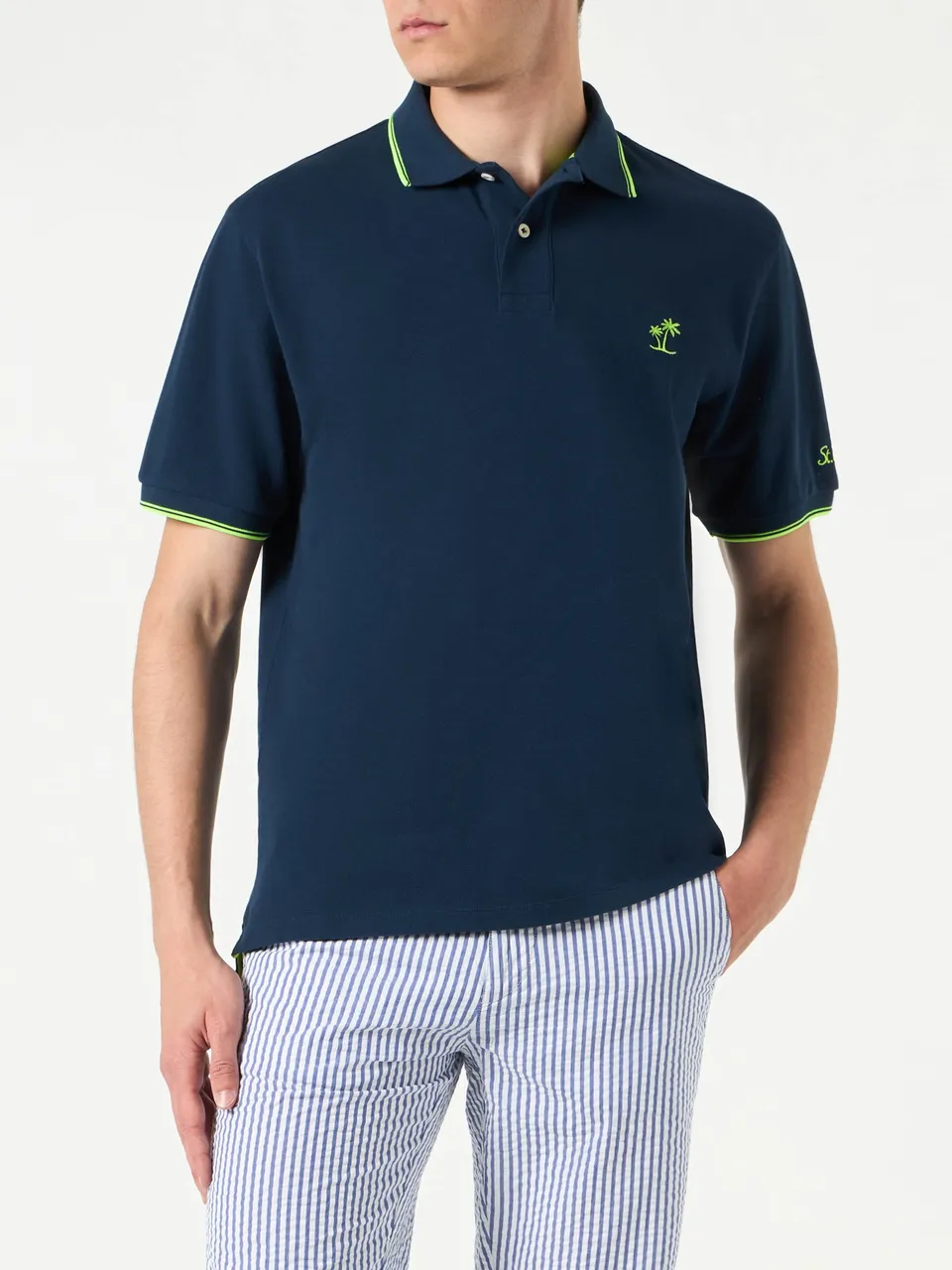 polo-mc2-saint-barth-in-piquet-di-cotone-stretch-blu-con-logo-st-barth-ricamato- image 1