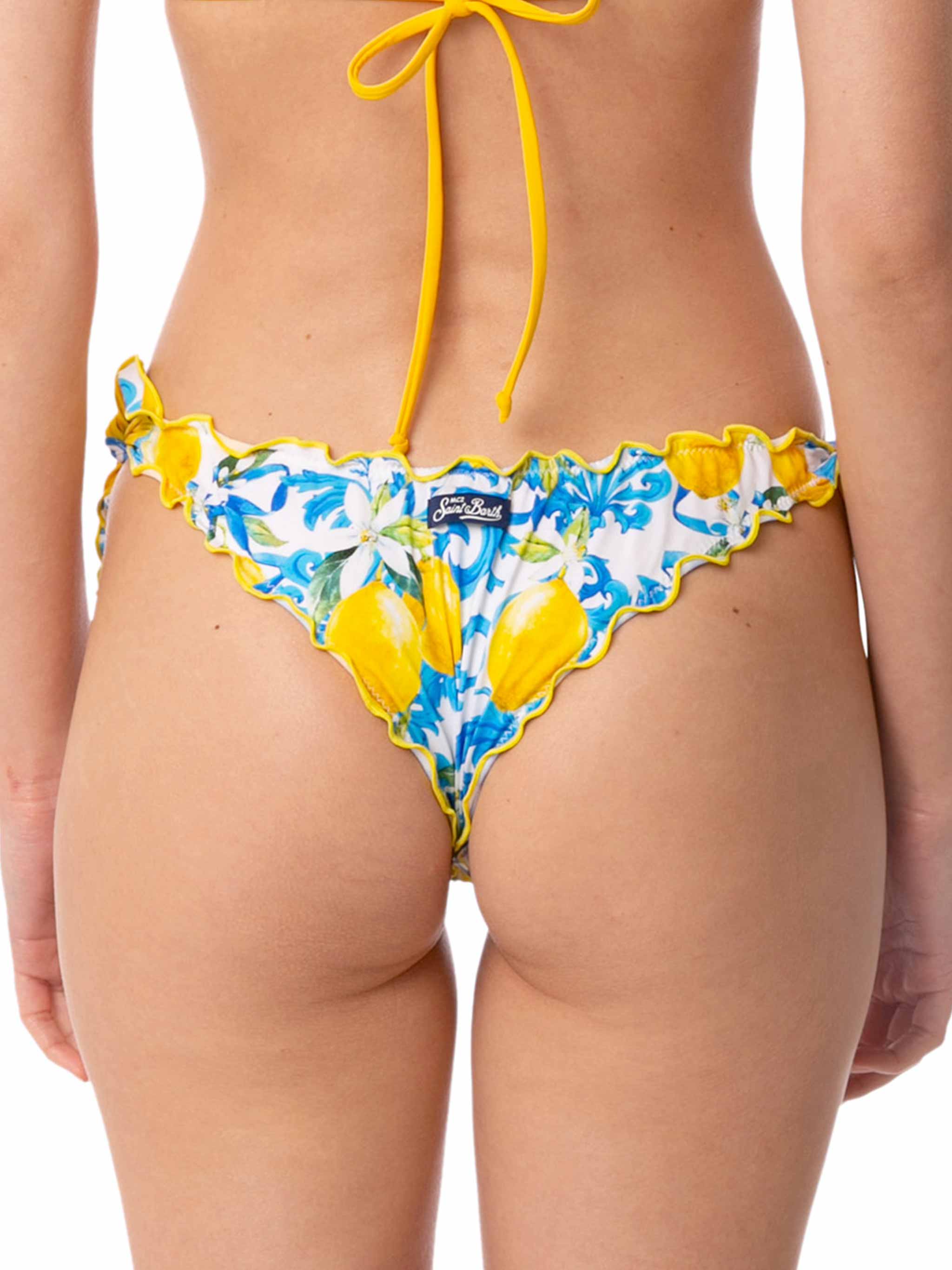mc2-saint-barth-venus-slip-mare-cheeky-donna-fantasia-limone-e-azzurro image 2