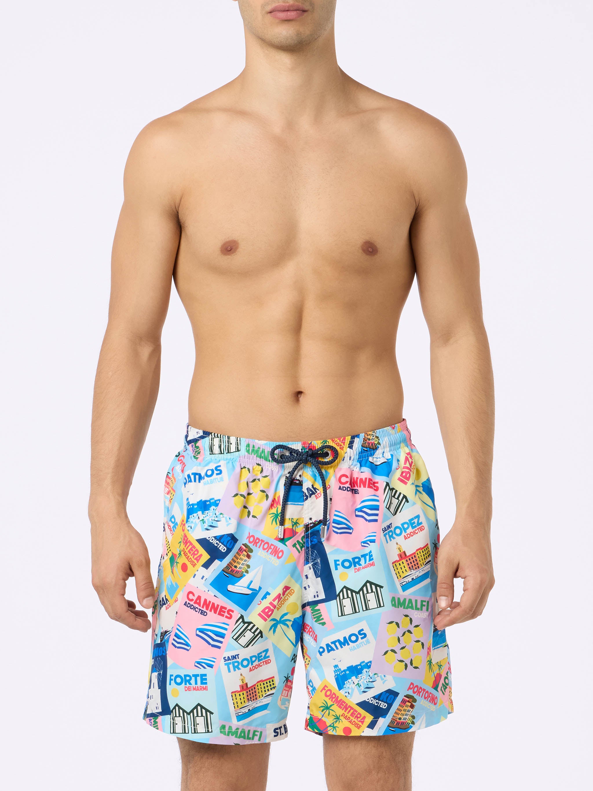 mc2-saint-barth-lighting-costume-da-mare-uomo-tessuto-leggero-stampa-cartoline image 3