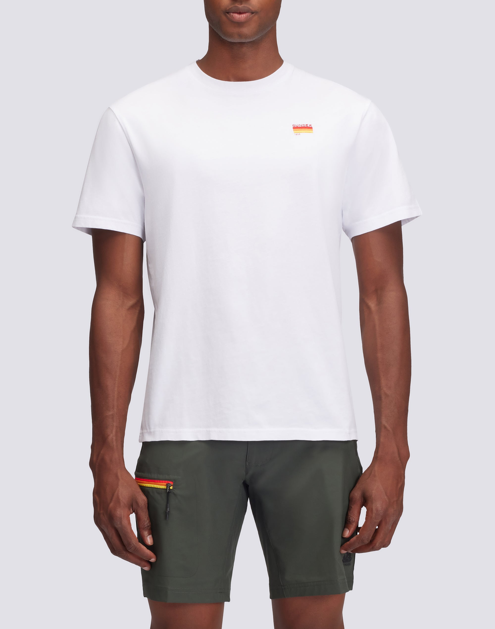 sundek-t-shirt-uomo-con-ricamo-tricolore-cotone-a-mezza-manica image 1