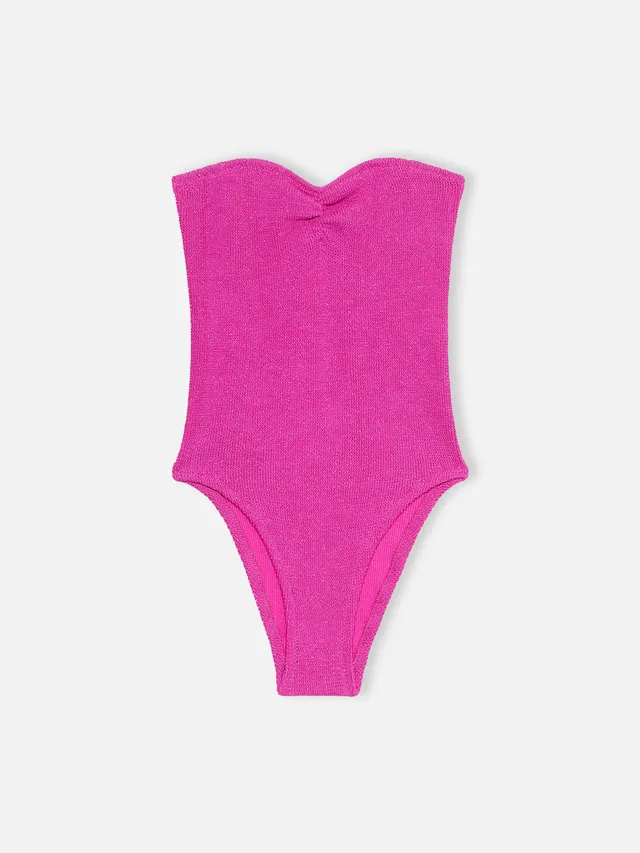 mc2-saint-barth-soleil-costume-intero-donna-senza-spalline-fucsia-lurex image 1