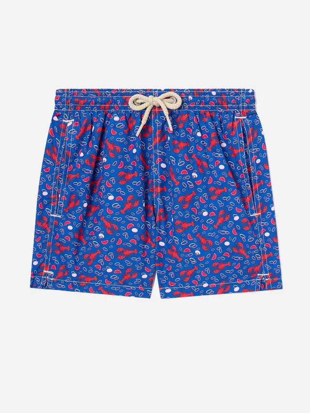 mc2-saint-barth-jean-lighting-costume-bambino-blu-navy-stampa-aragoste-quick-dry image 1