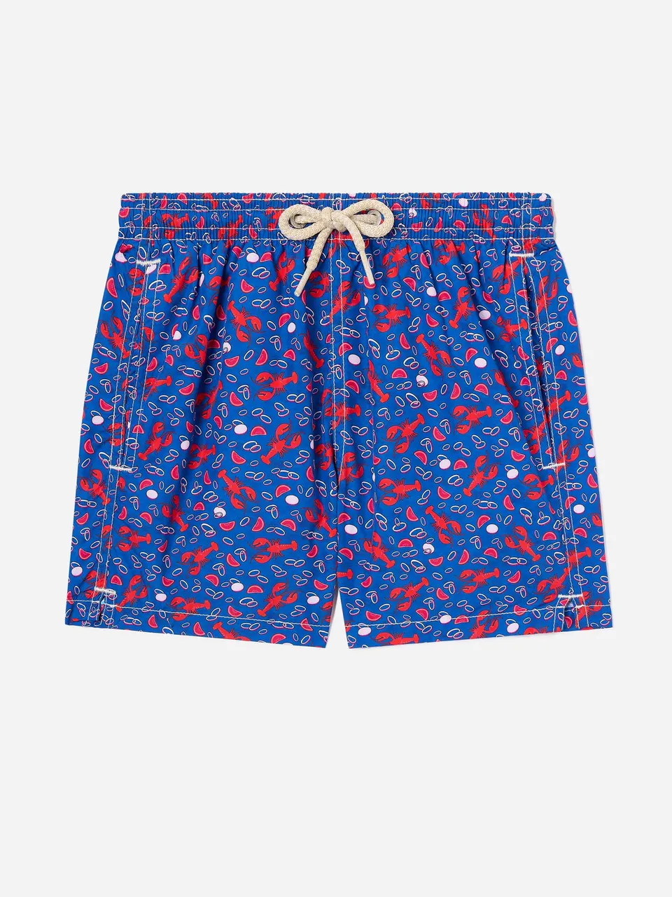 mc2-saint-barth-jean-lighting-costume-bambino-blu-navy-stampa-aragoste-quick-dry image 1